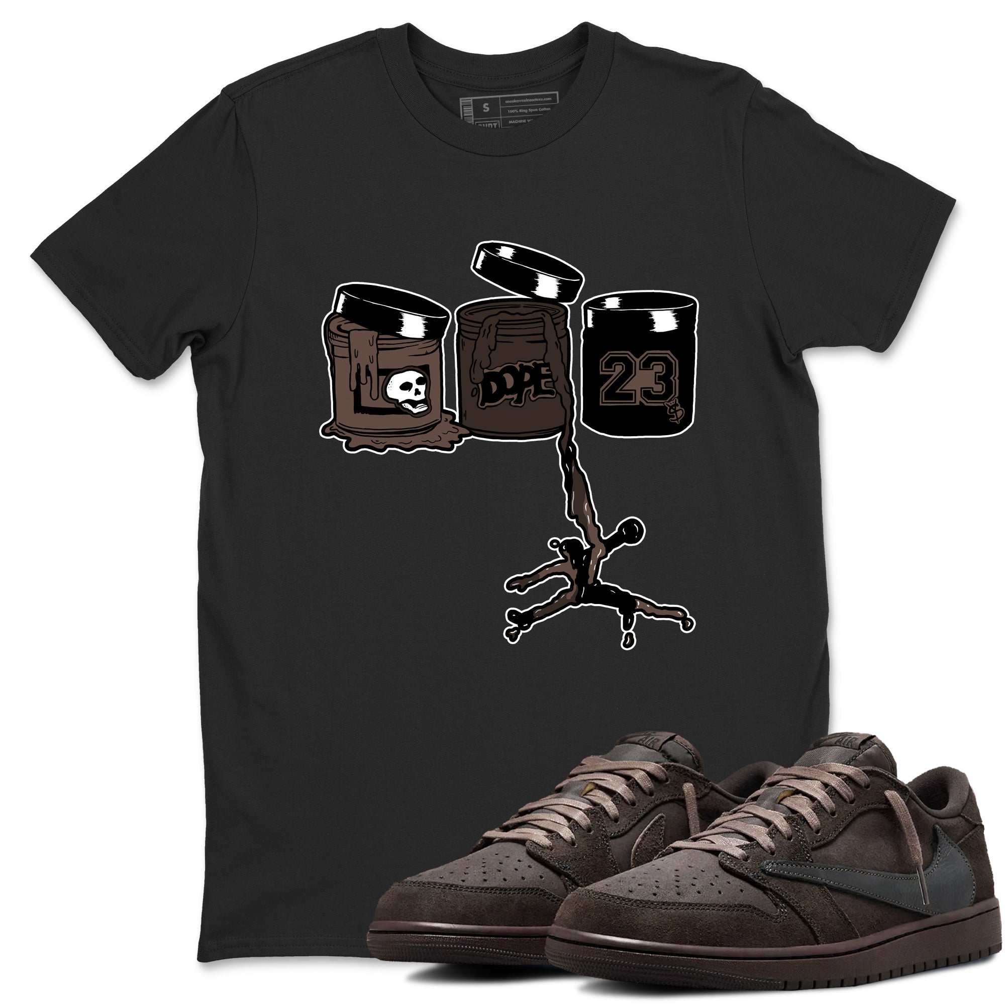 Jordan Paint snkmatch Tees - Air Jordan 1 Travis Scott Velvet Brown