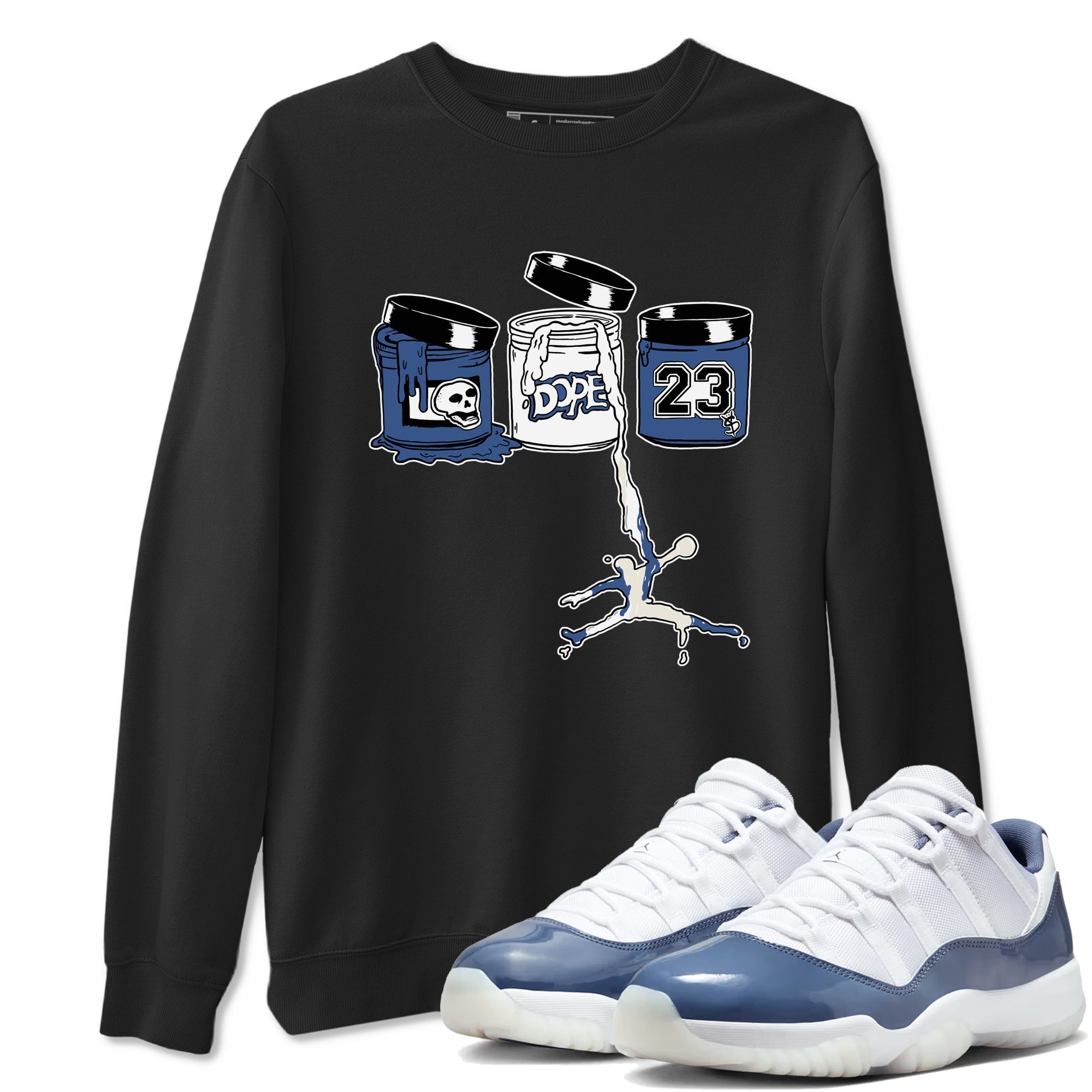 Jordan Paint snkmatch Tees - Air Jordan 11 Diffused Blue
