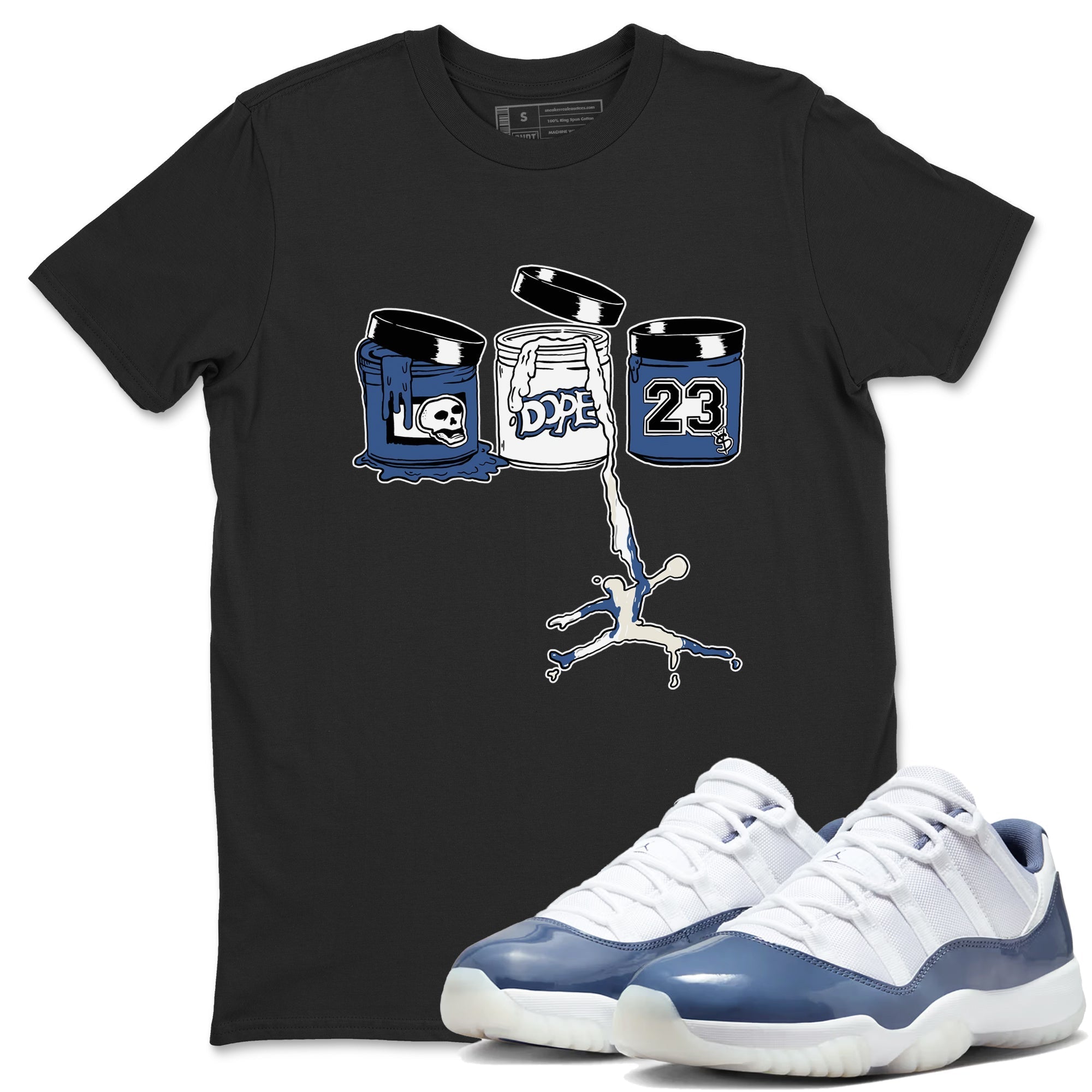 Jordan Paint snkmatch Tees - Air Jordan 11 Diffused Blue
