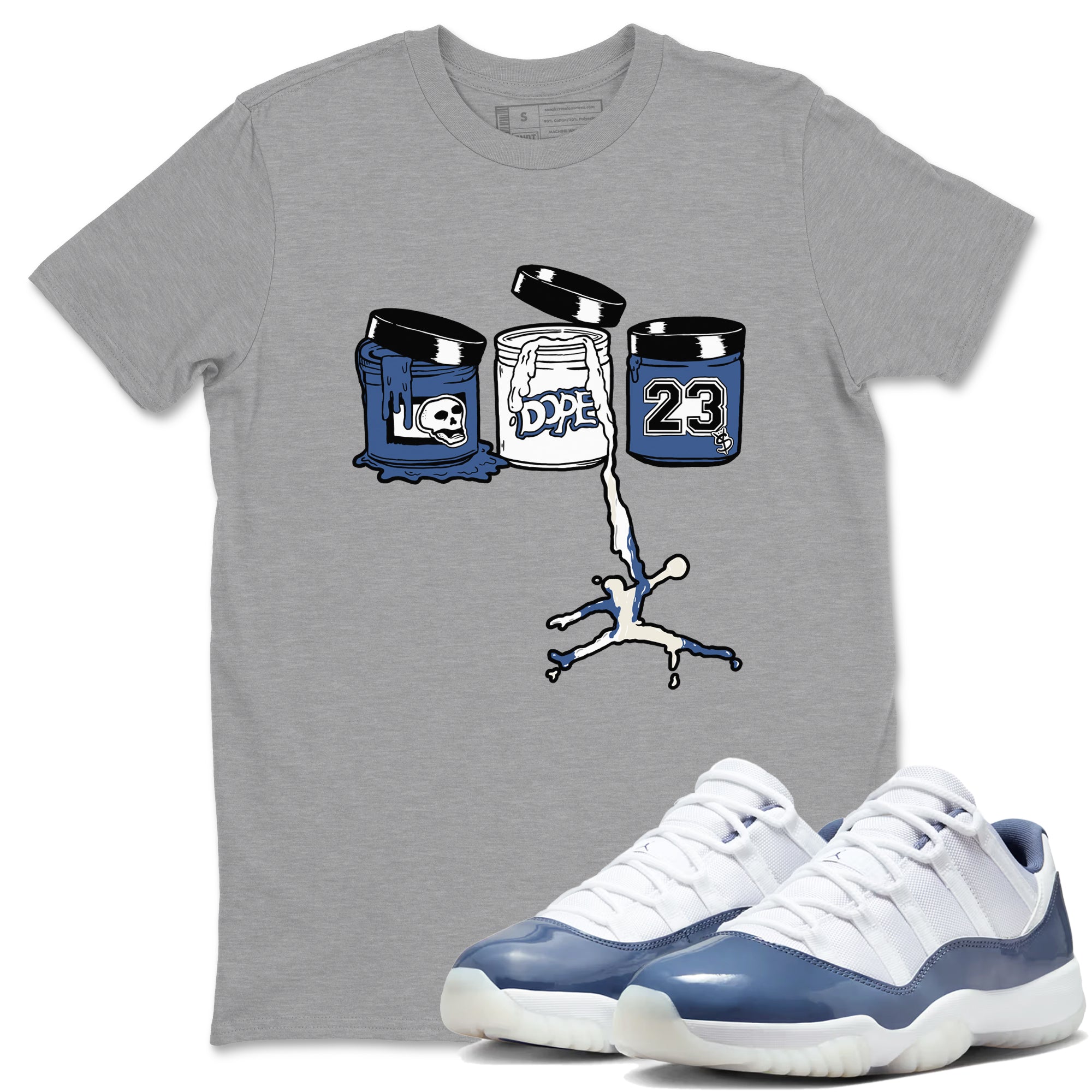 Jordan Paint snkmatch Tees - Air Jordan 11 Diffused Blue