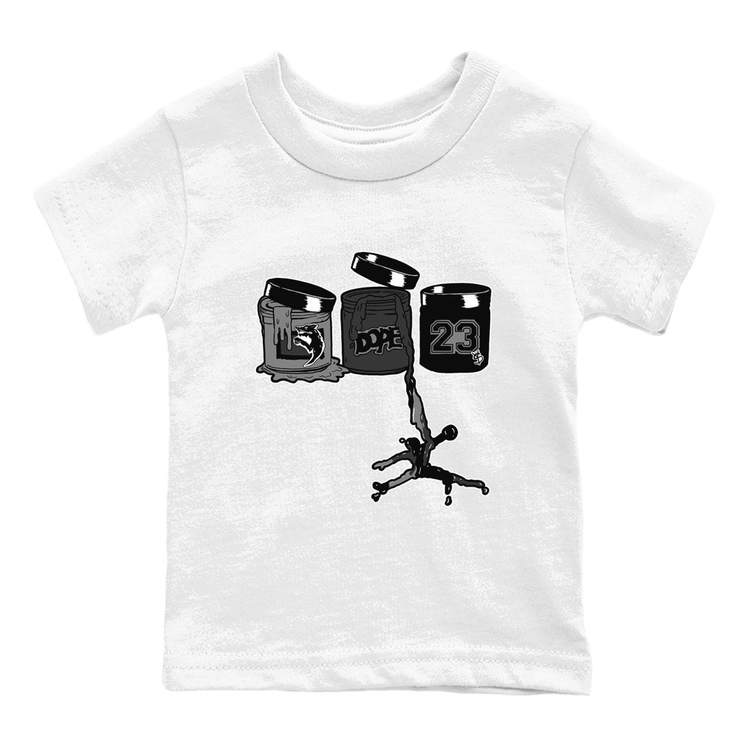 Jordan Paint snkmatch Tees Kids - Air Jordan 12 Black Wolf Grey