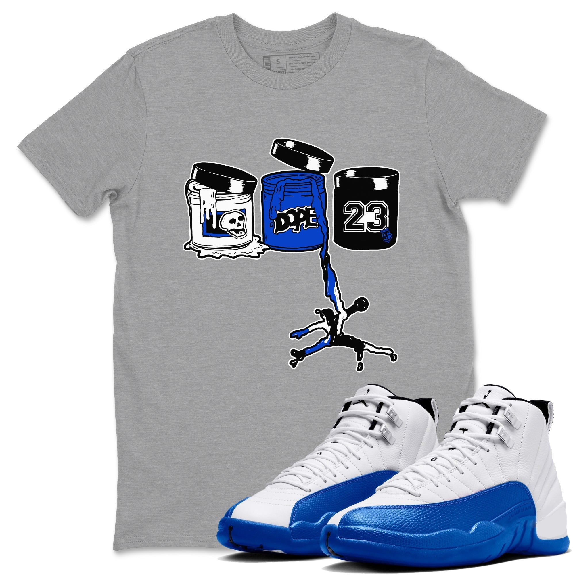 Jordan Paint snkmatch Tees - Air Jordan 12 Blueberry