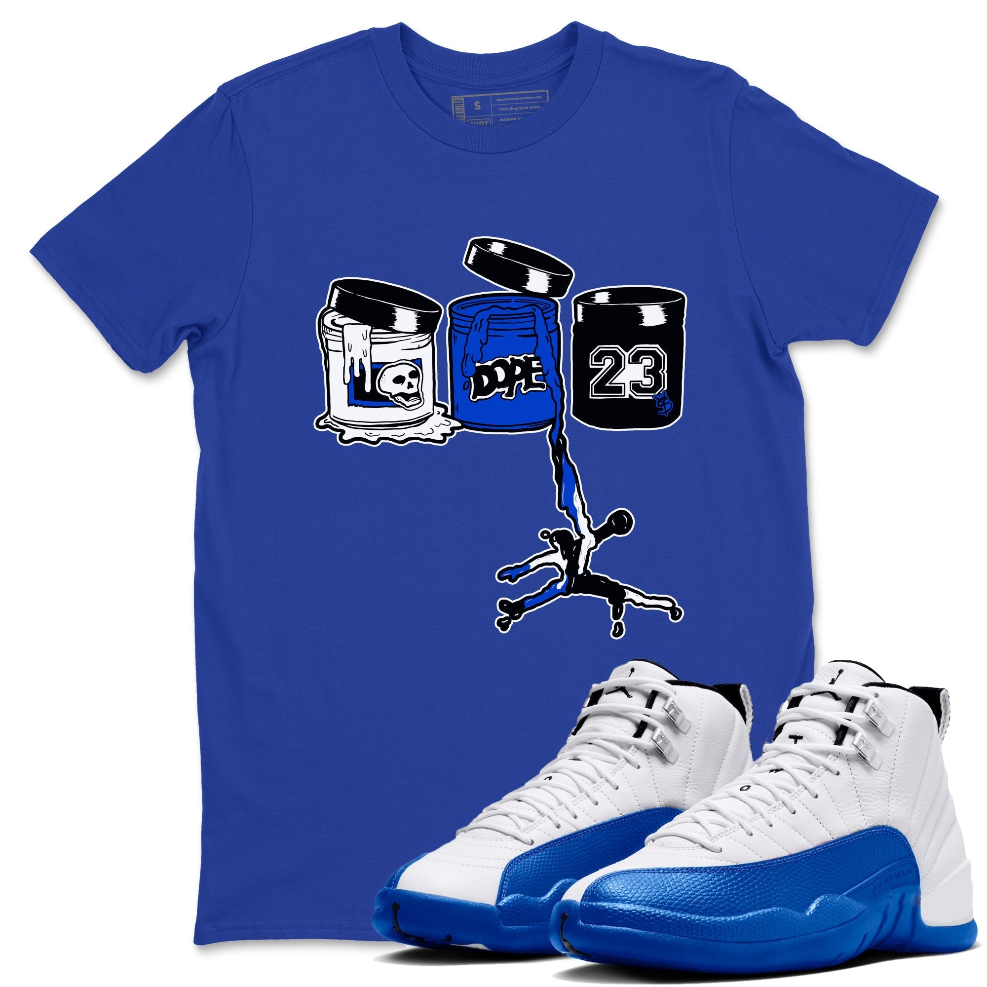 Jordan Paint snkmatch Tees - Air Jordan 12 Blueberry