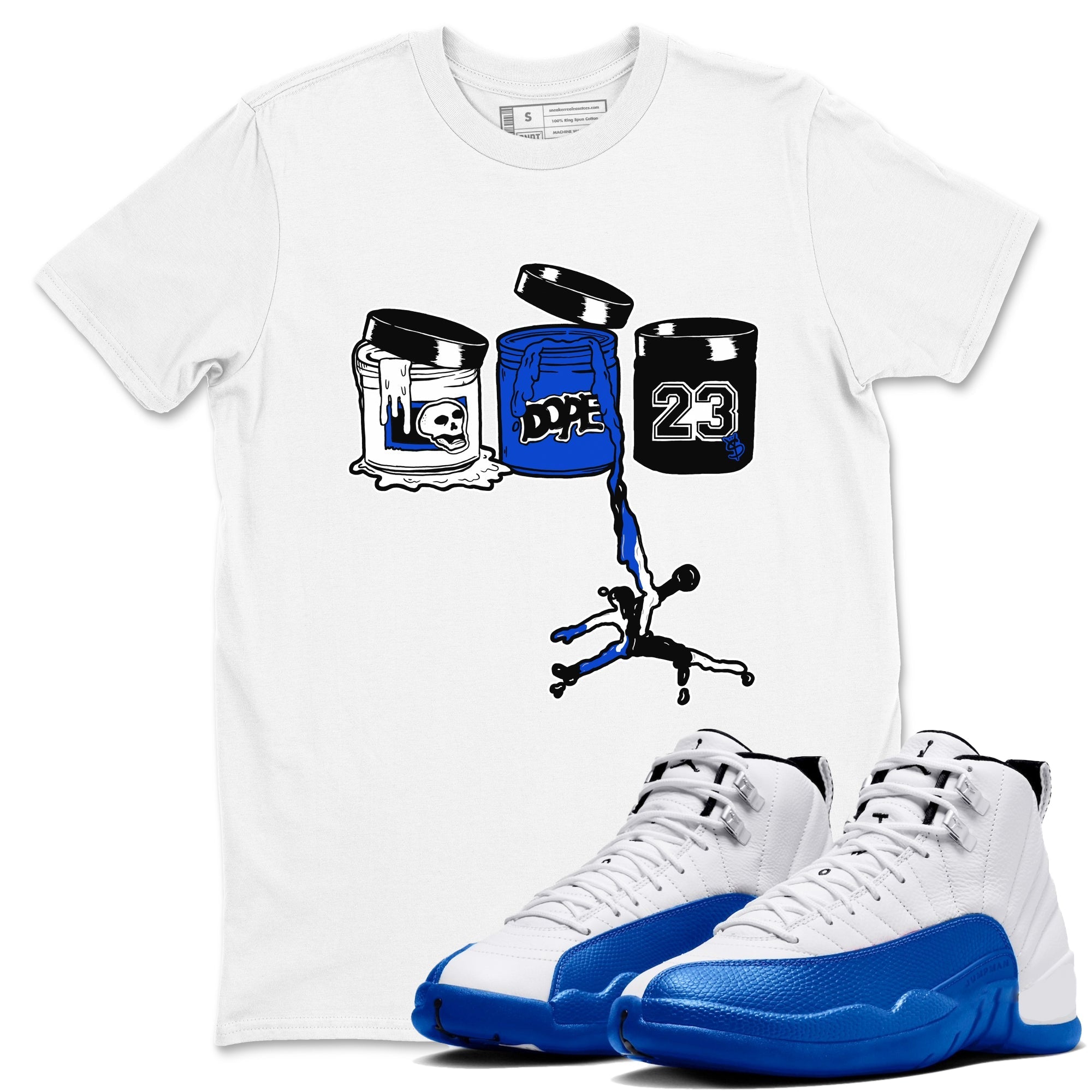 Jordan Paint snkmatch Tees - Air Jordan 12 Blueberry