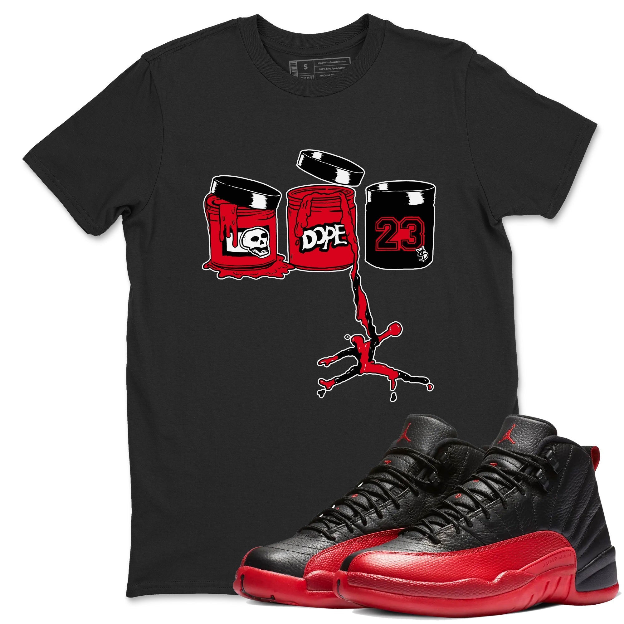 Jordan Paint snkmatch Tees - Air Jordan 12 Flu Game