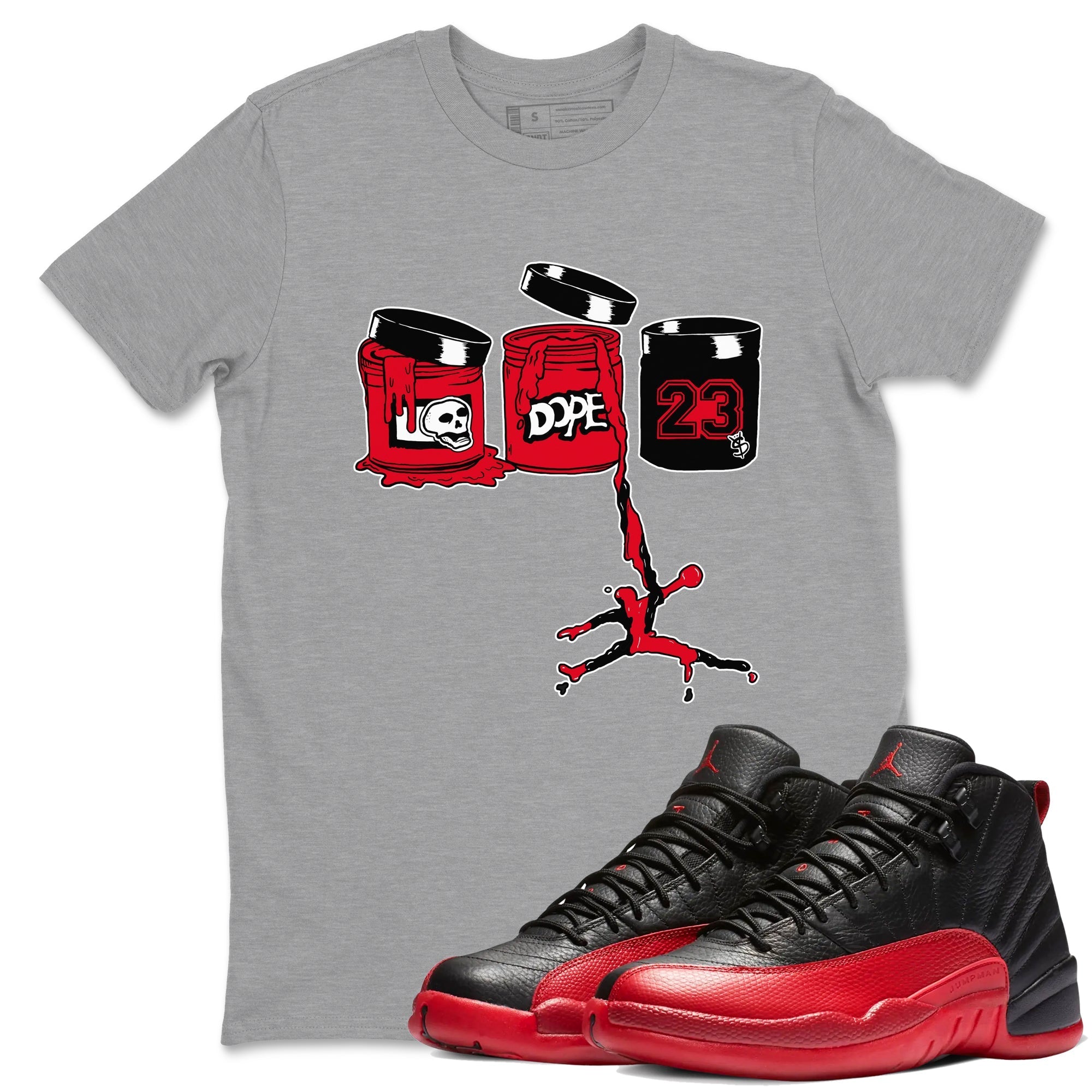 Jordan Paint snkmatch Tees - Air Jordan 12 Flu Game