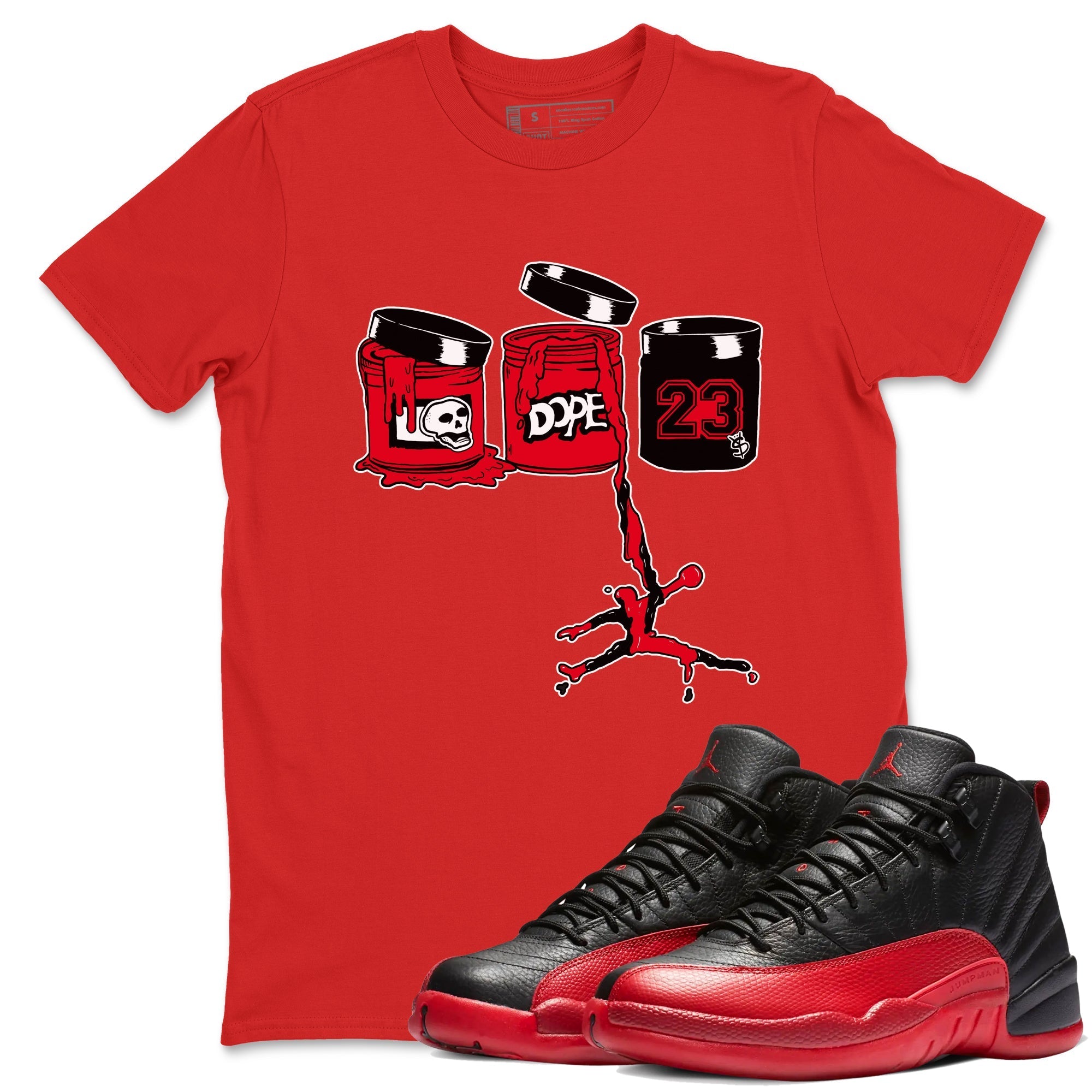 Jordan Paint snkmatch Tees - Air Jordan 12 Flu Game