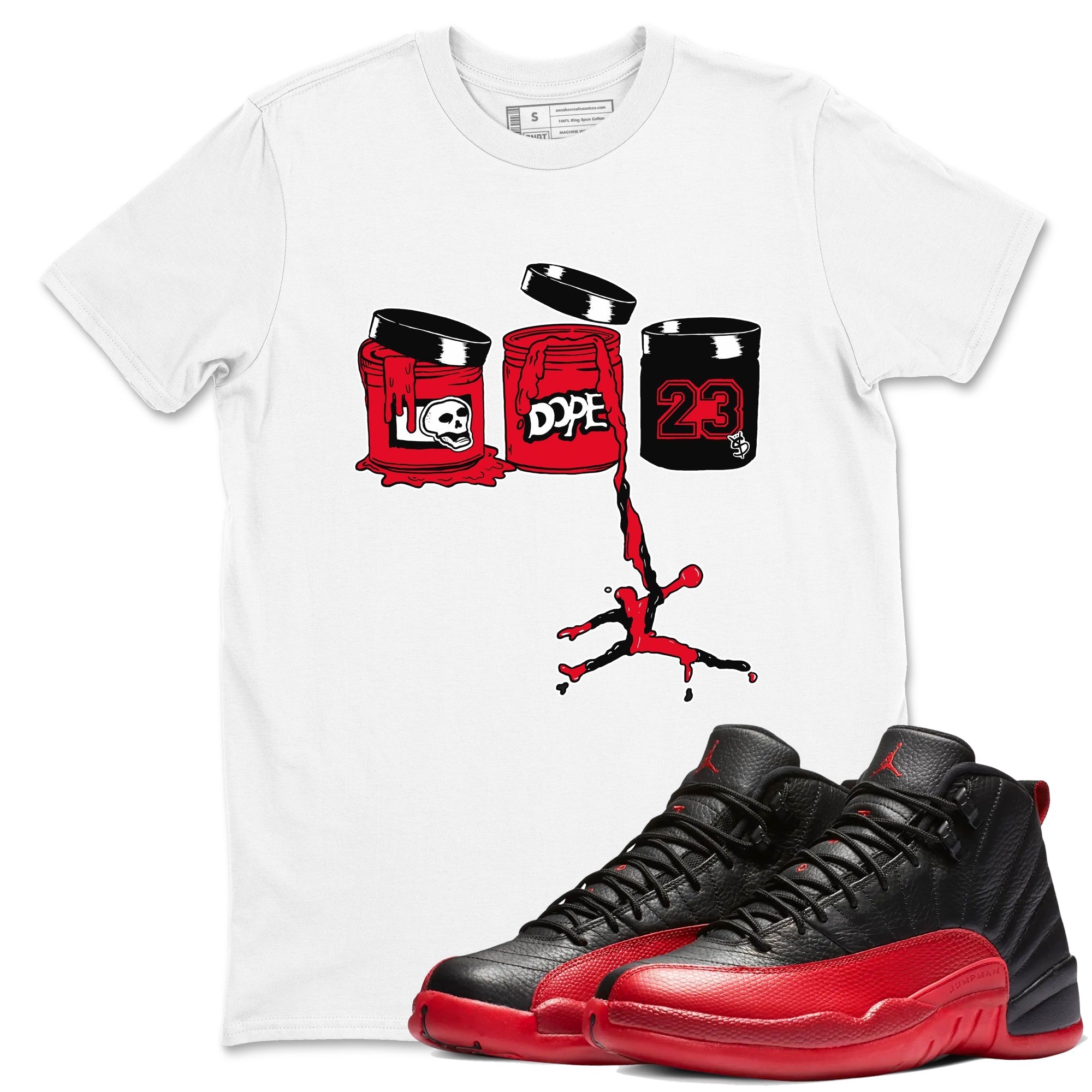 Jordan Paint snkmatch Tees - Air Jordan 12 Flu Game