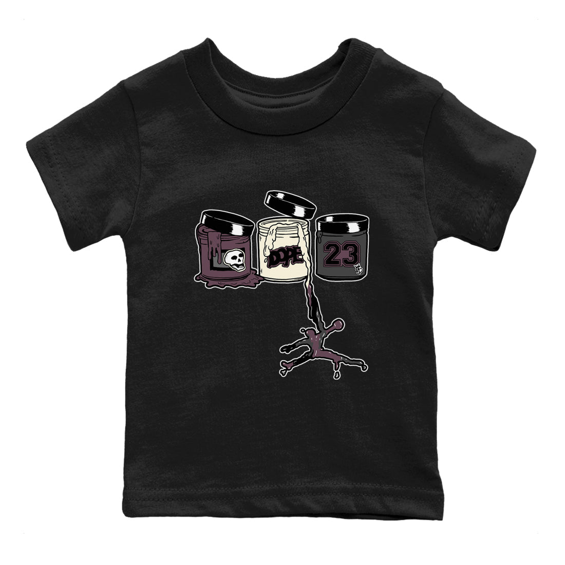 Jordan Paint snkmatch Tees Kids - Air Jordan 3 A Ma Maniere x Black