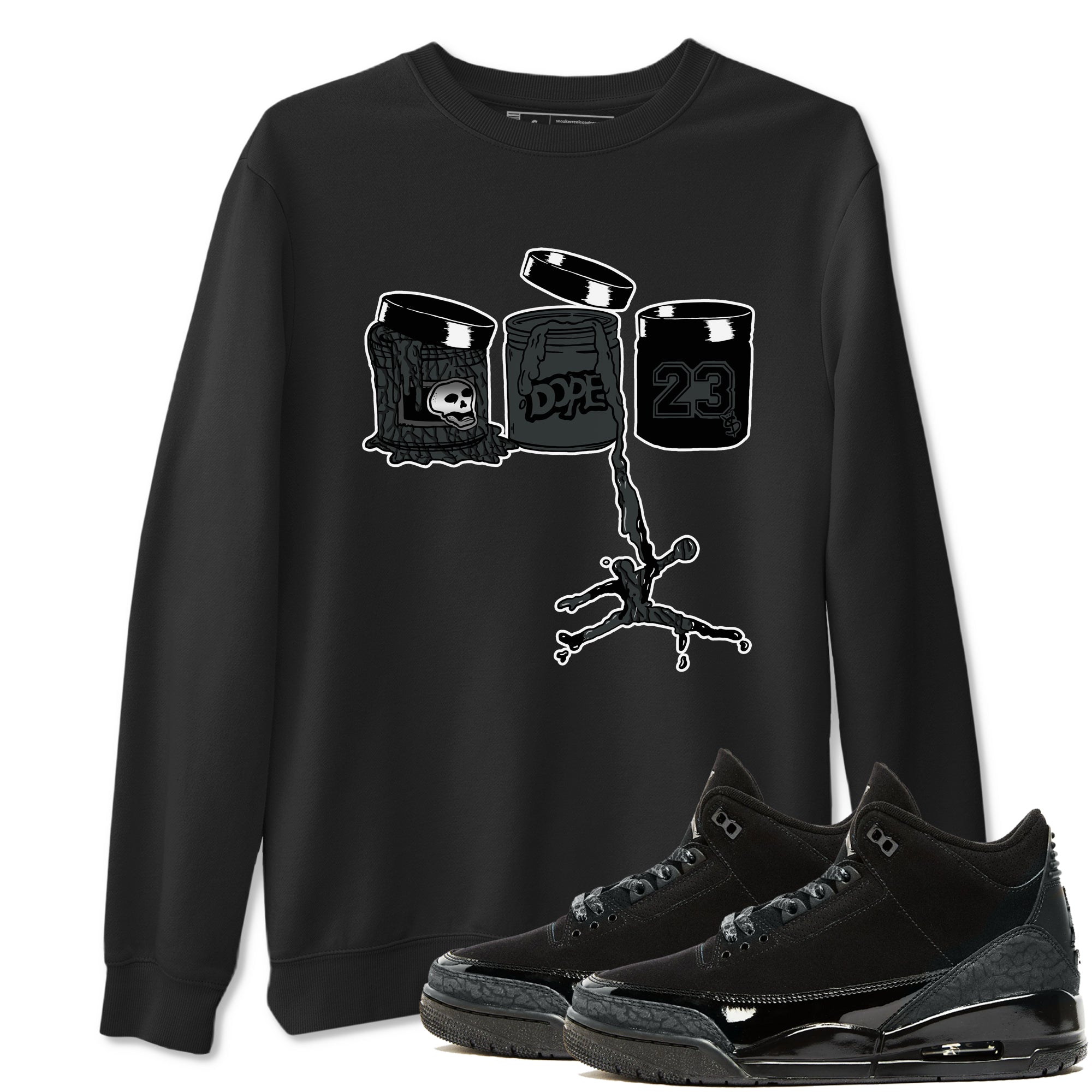 Jordan Paint snkmatch Tees - Air Jordan 3 Black Cat