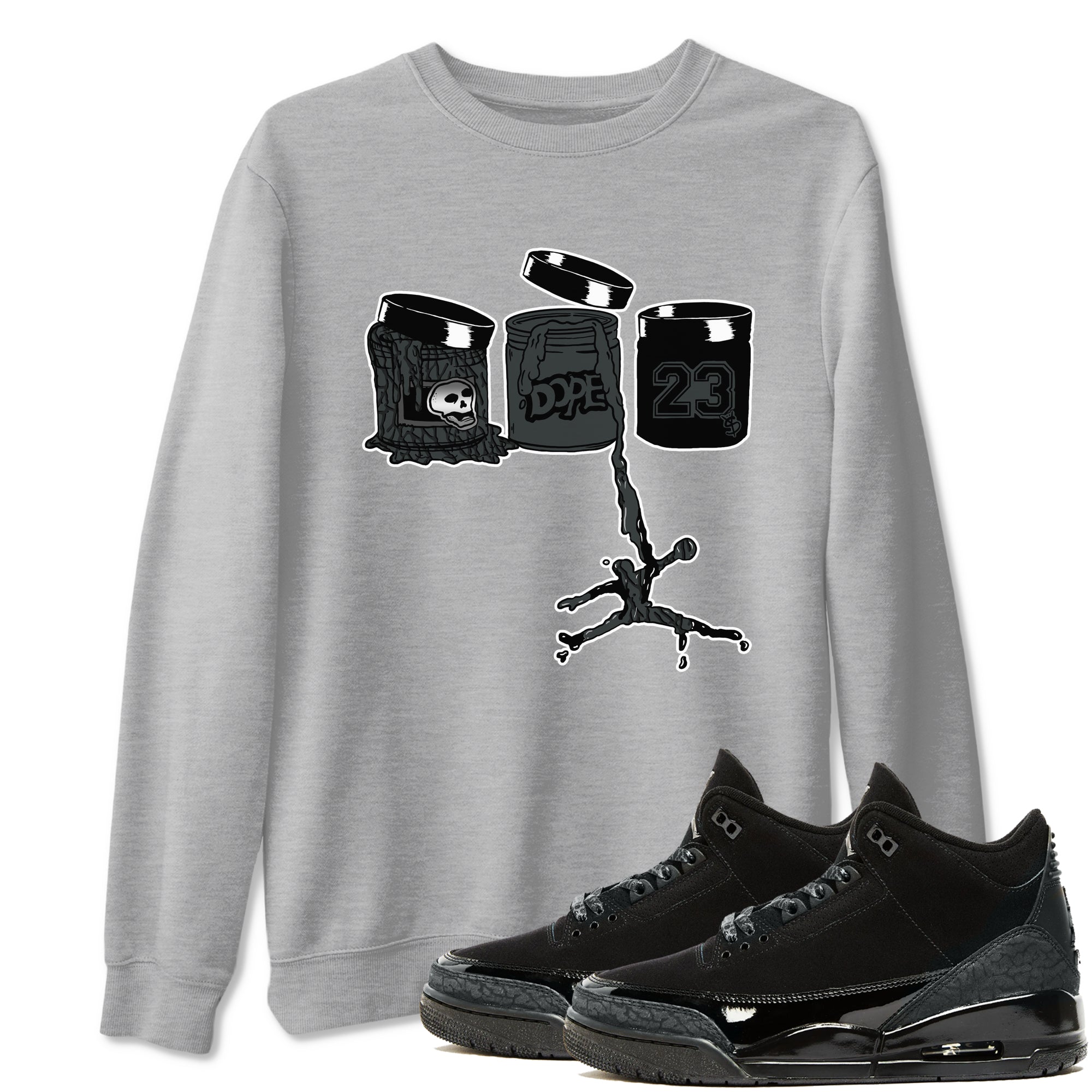 Jordan Paint snkmatch Tees - Air Jordan 3 Black Cat