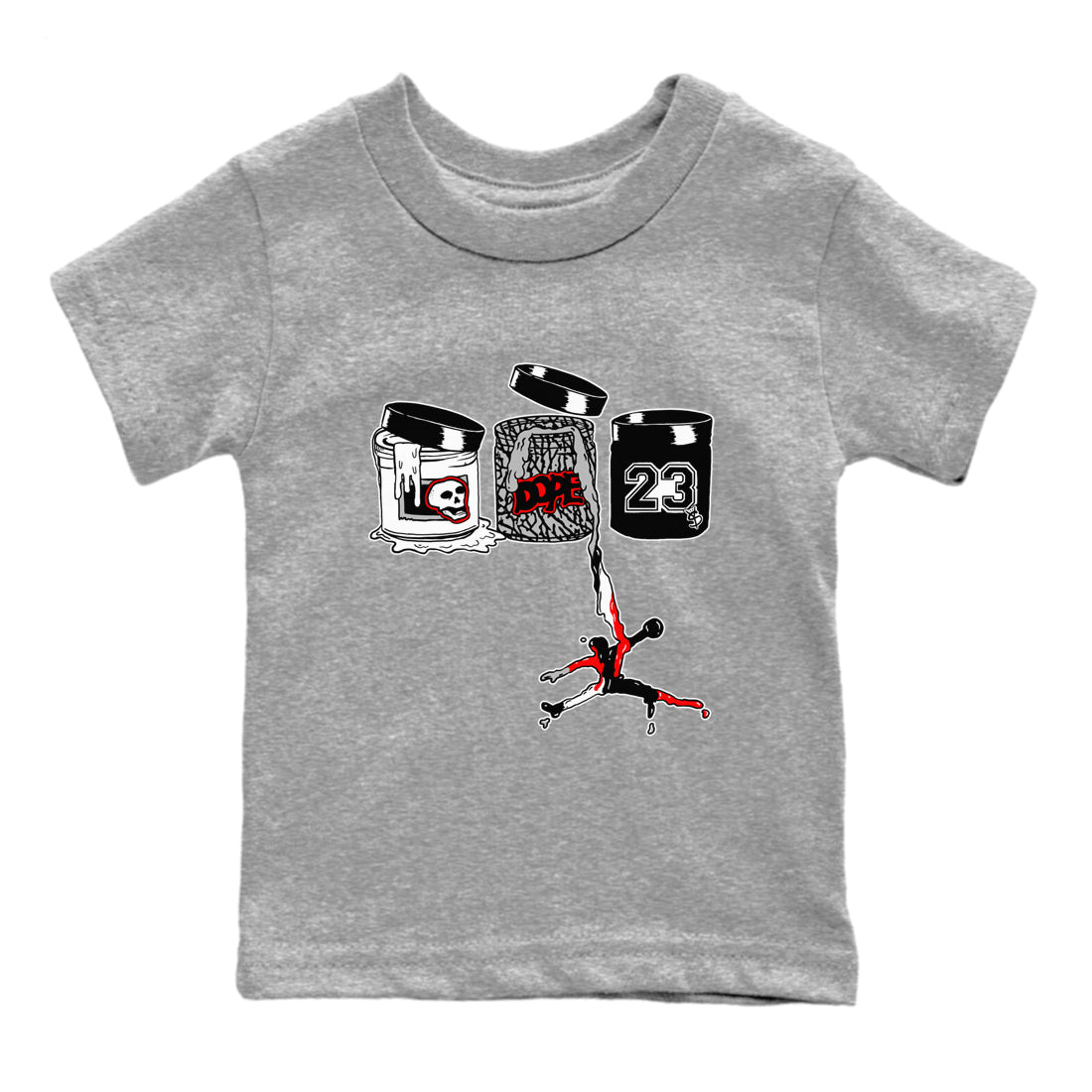 Jordan Paint snkmatch Tees Kids - Air Jordan 3 Black Cement
