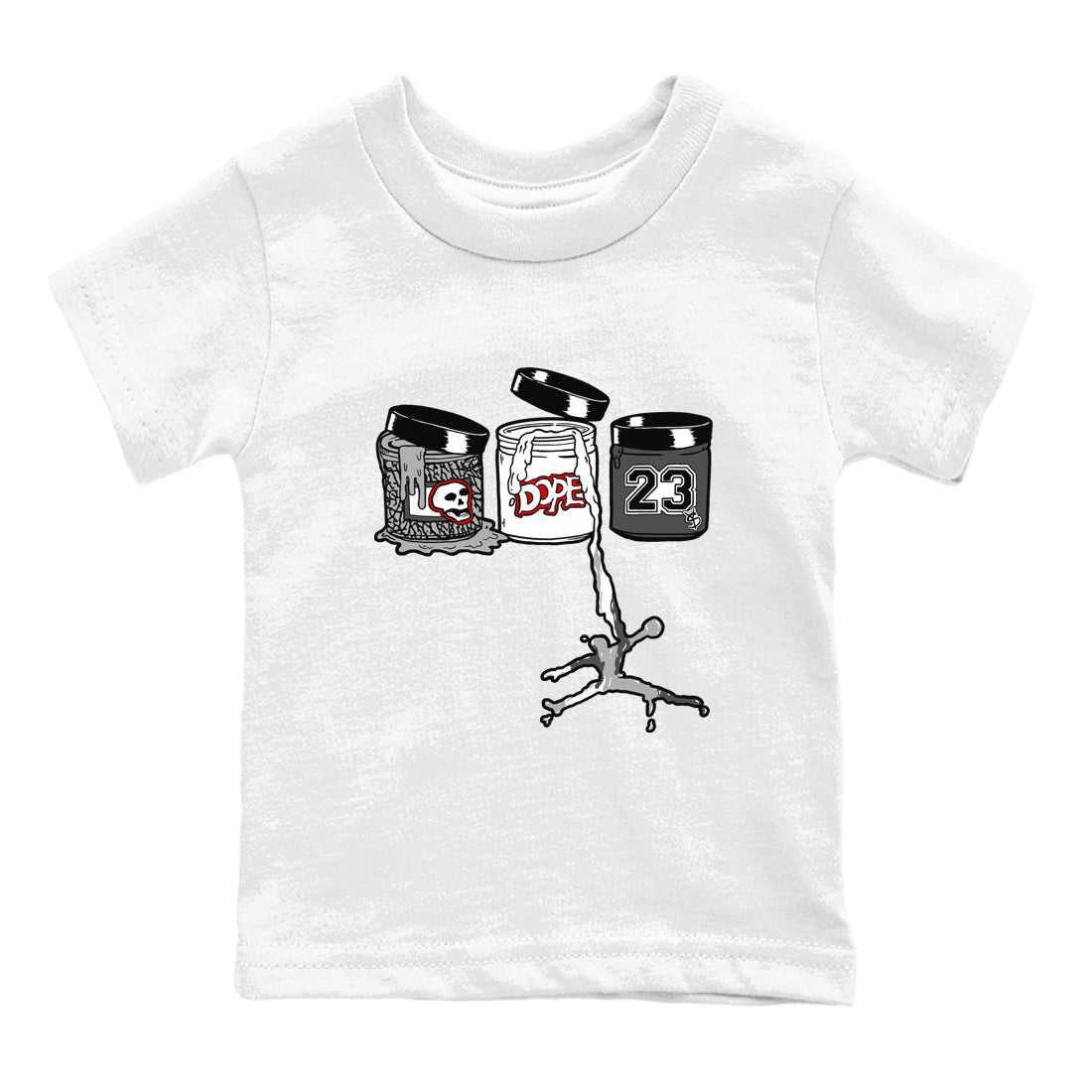 Jordan Paint snkmatch Tees Kids - Air Jordan 3 Cement Grey