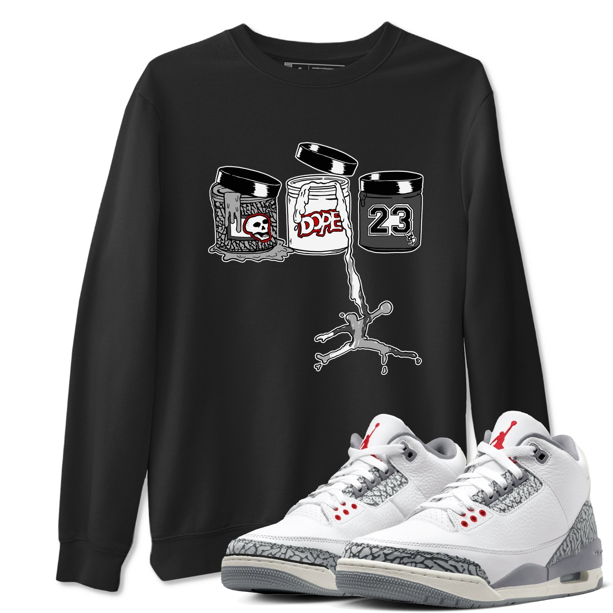 Jordan Paint snkmatch Tees - Air Jordan 3 Cement Grey
