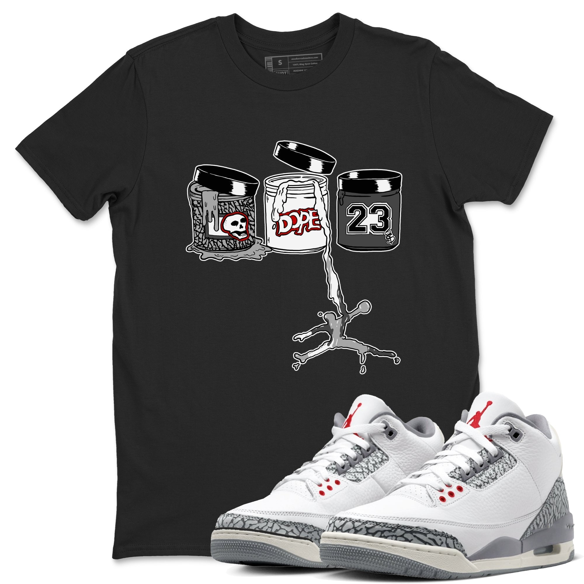 Jordan Paint snkmatch Tees - Air Jordan 3 Cement Grey