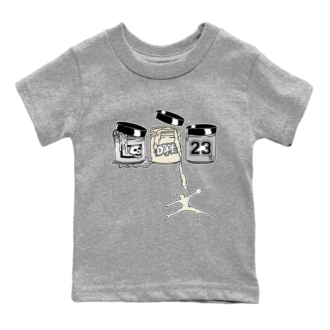 Jordan Paint snkmatch Tees Kids - Air Jordan 3 Sail and Cement Grey