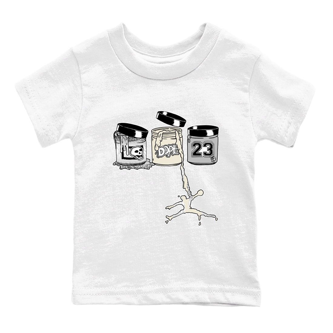 Jordan Paint snkmatch Tees Kids - Air Jordan 3 Sail and Cement Grey