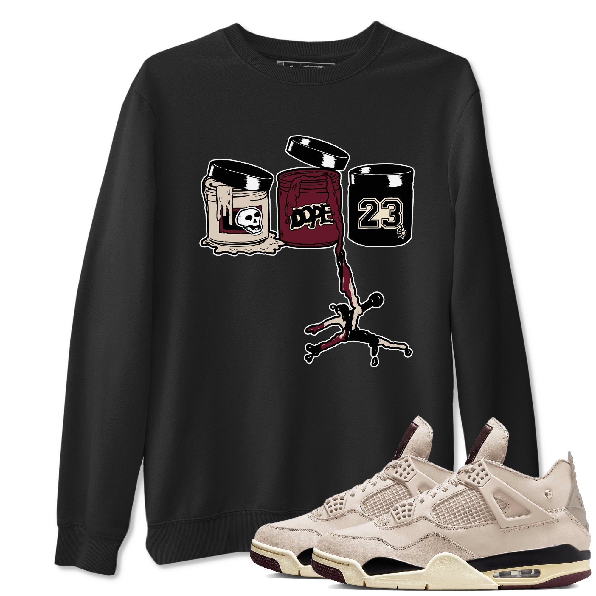 Jordan Paint snkmatch Tees - Air Jordan 4 A Ma Maniere x Fossil Stone