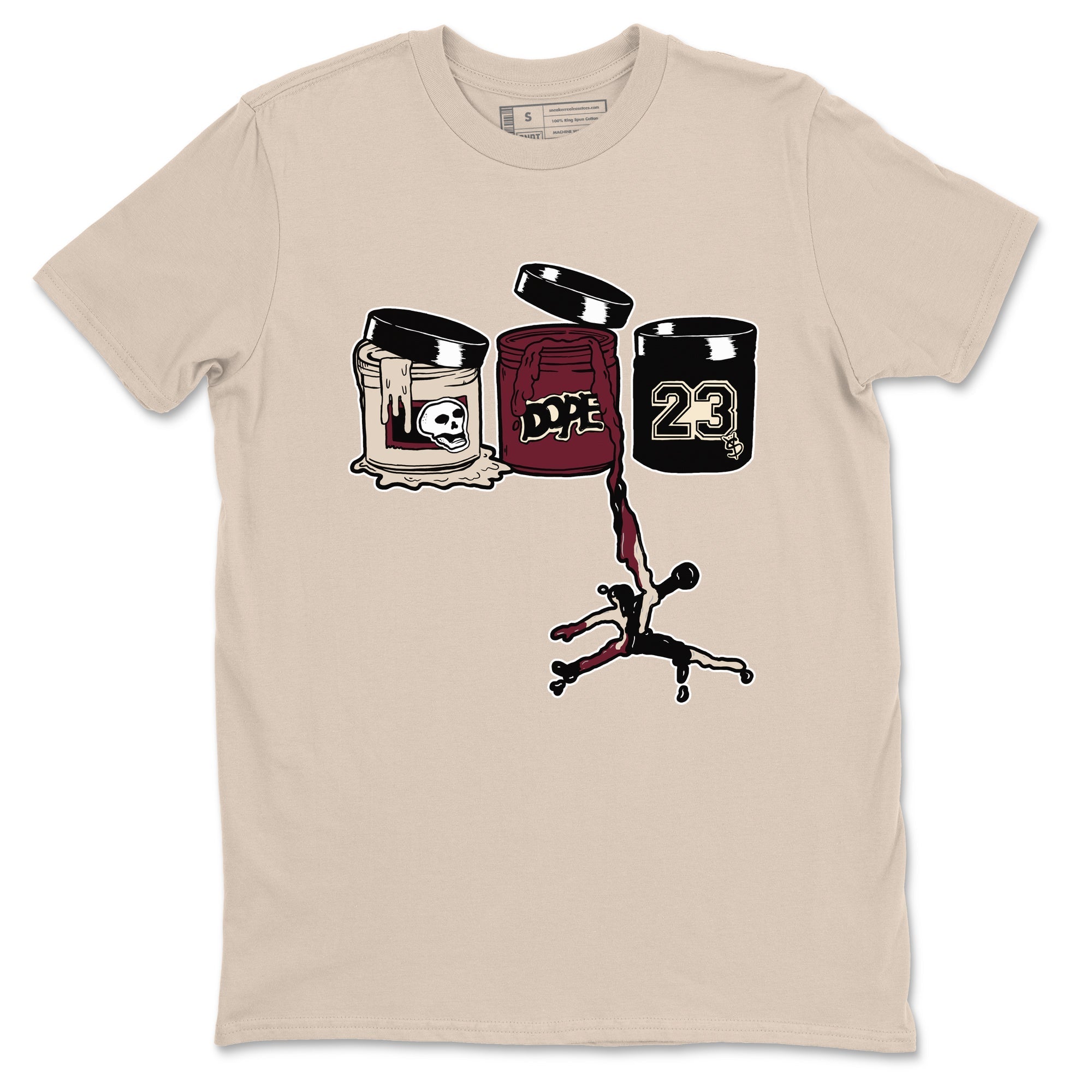 Jordan Paint snkmatch Tees - Air Jordan 4 A Ma Maniere x Fossil Stone