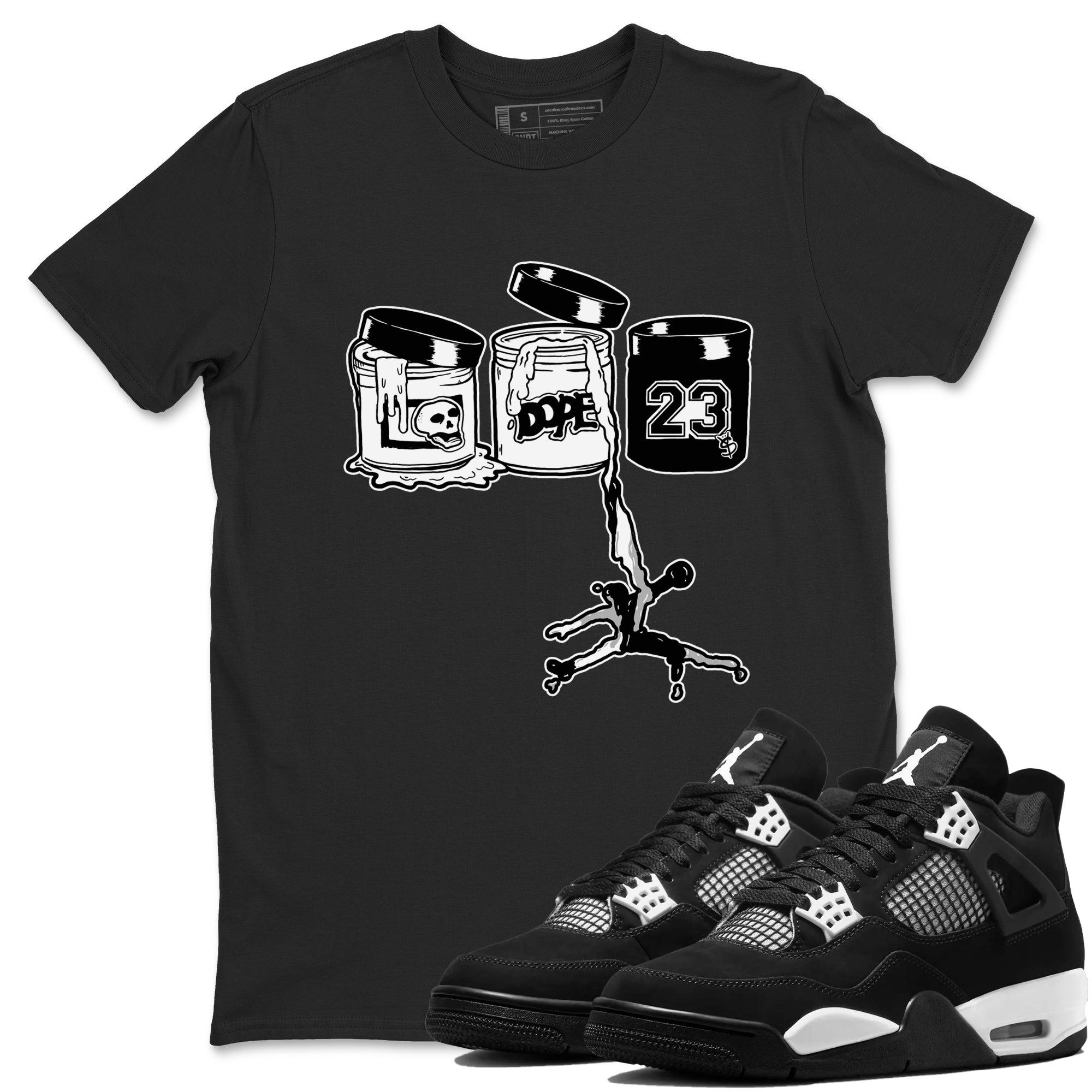 Jordan Paint snkmatch Tees - Air Jordan 4 White Thunder