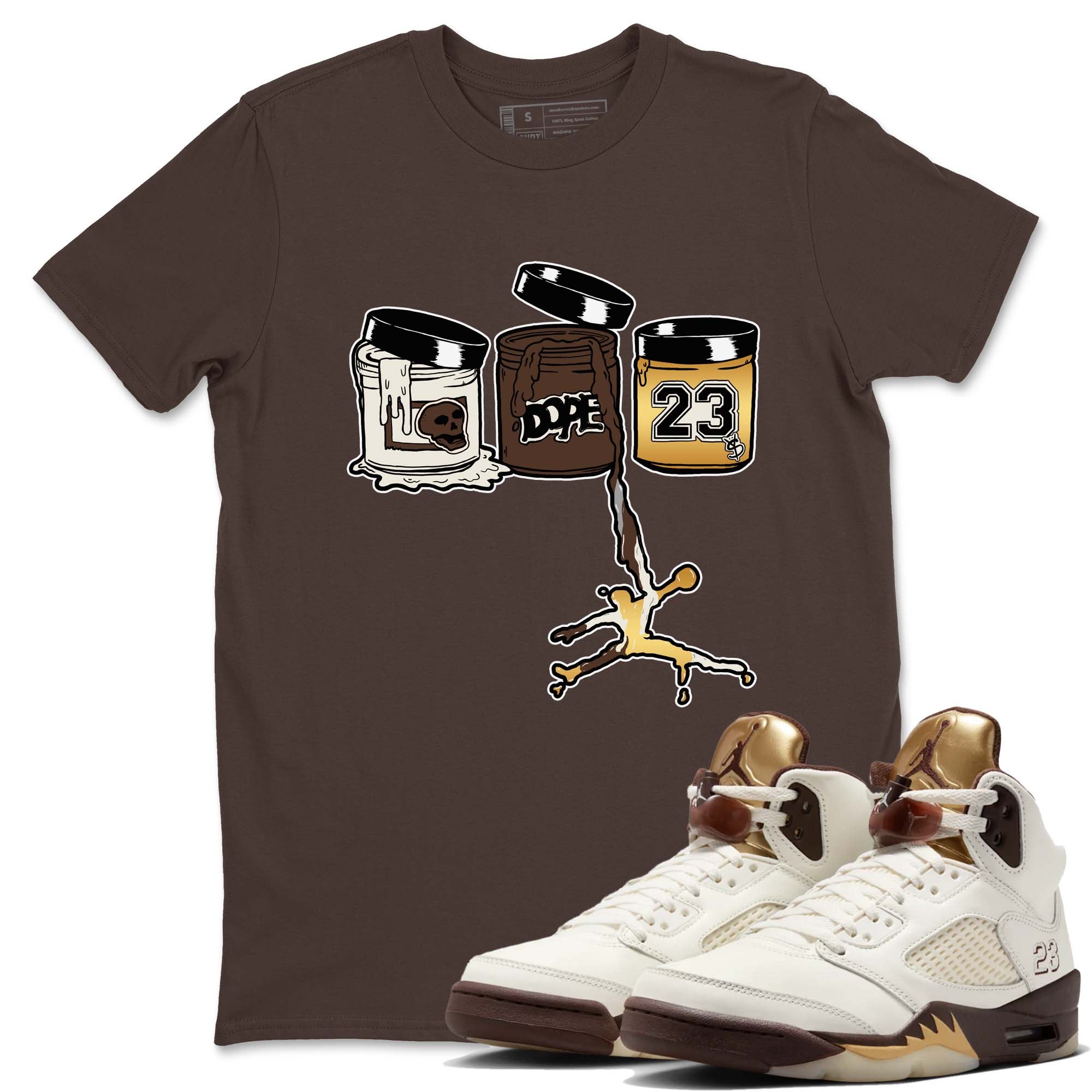 Jordan Paint snkmatch Tees - Air Jordan 5 Golden Ticket
