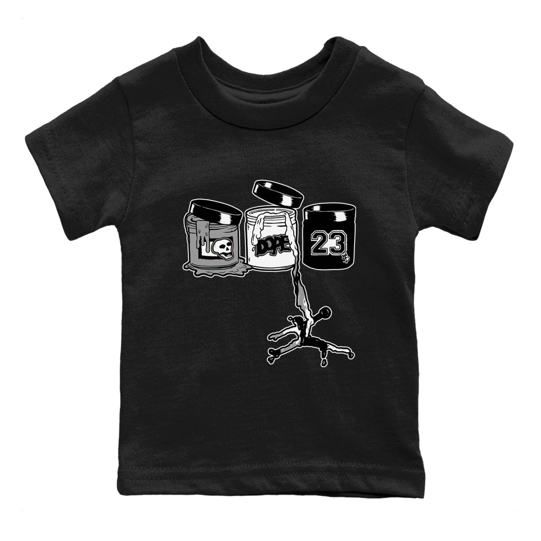 Jordan Paint snkmatch Tees Kids - Air Jordan 5 White Black