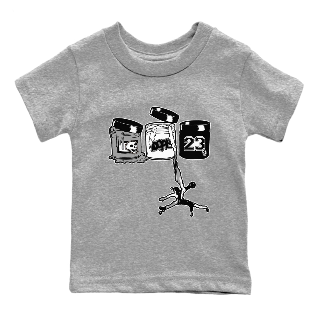 Jordan Paint snkmatch Tees Kids - Air Jordan 5 White Black