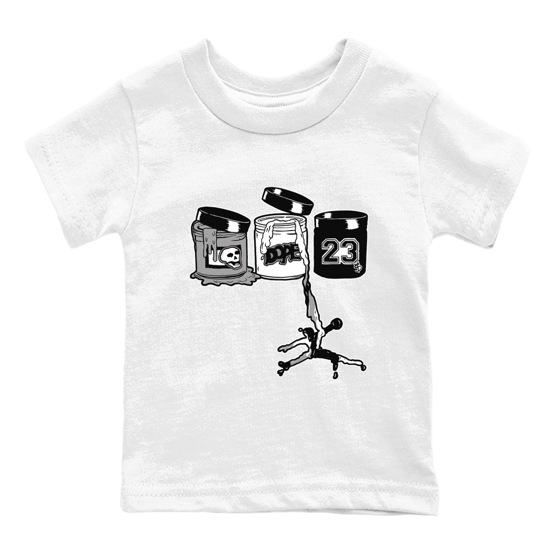 Jordan Paint snkmatch Tees Kids - Air Jordan 5 White Black