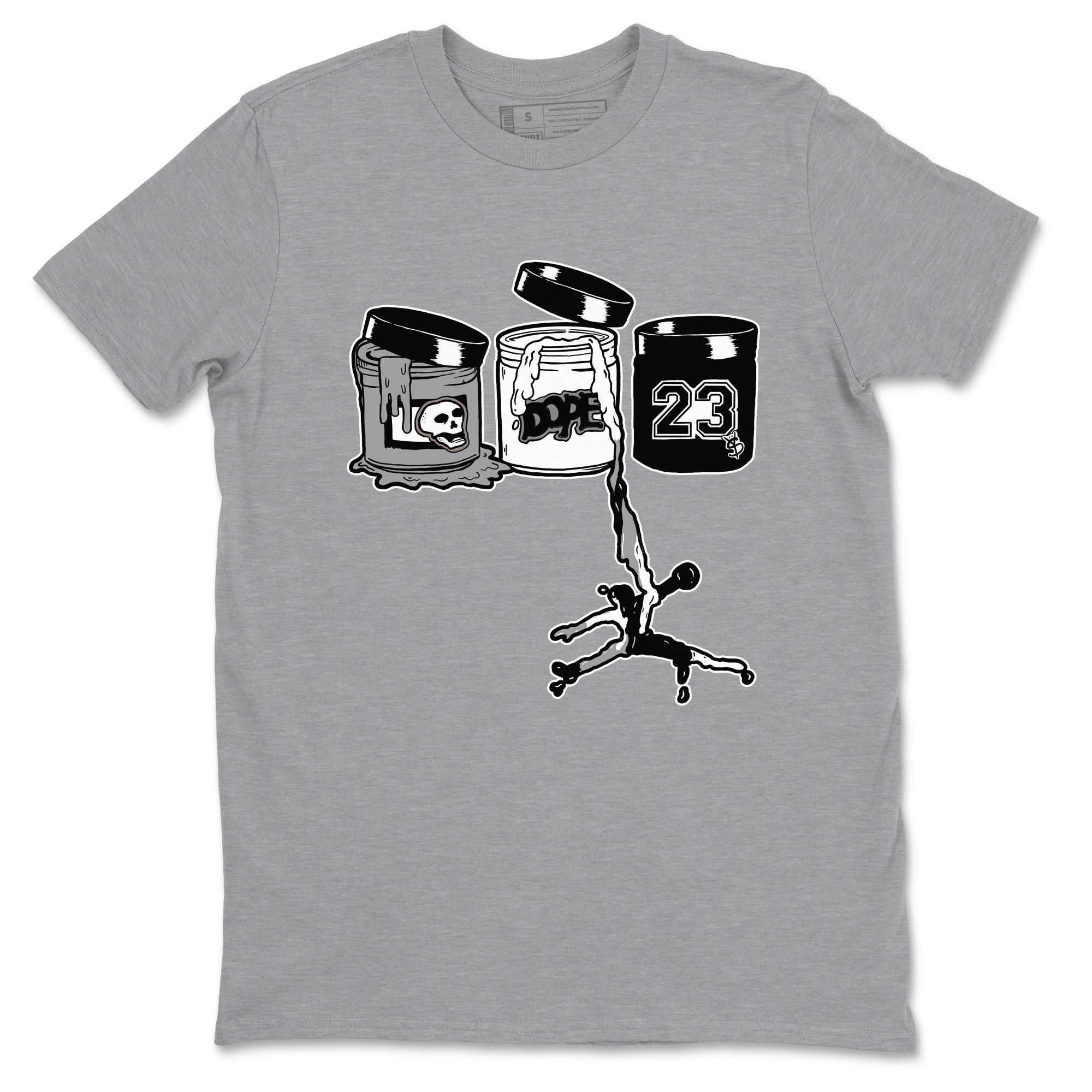 Jordan Paint snkmatch Tees - Air Jordan 5 White Black