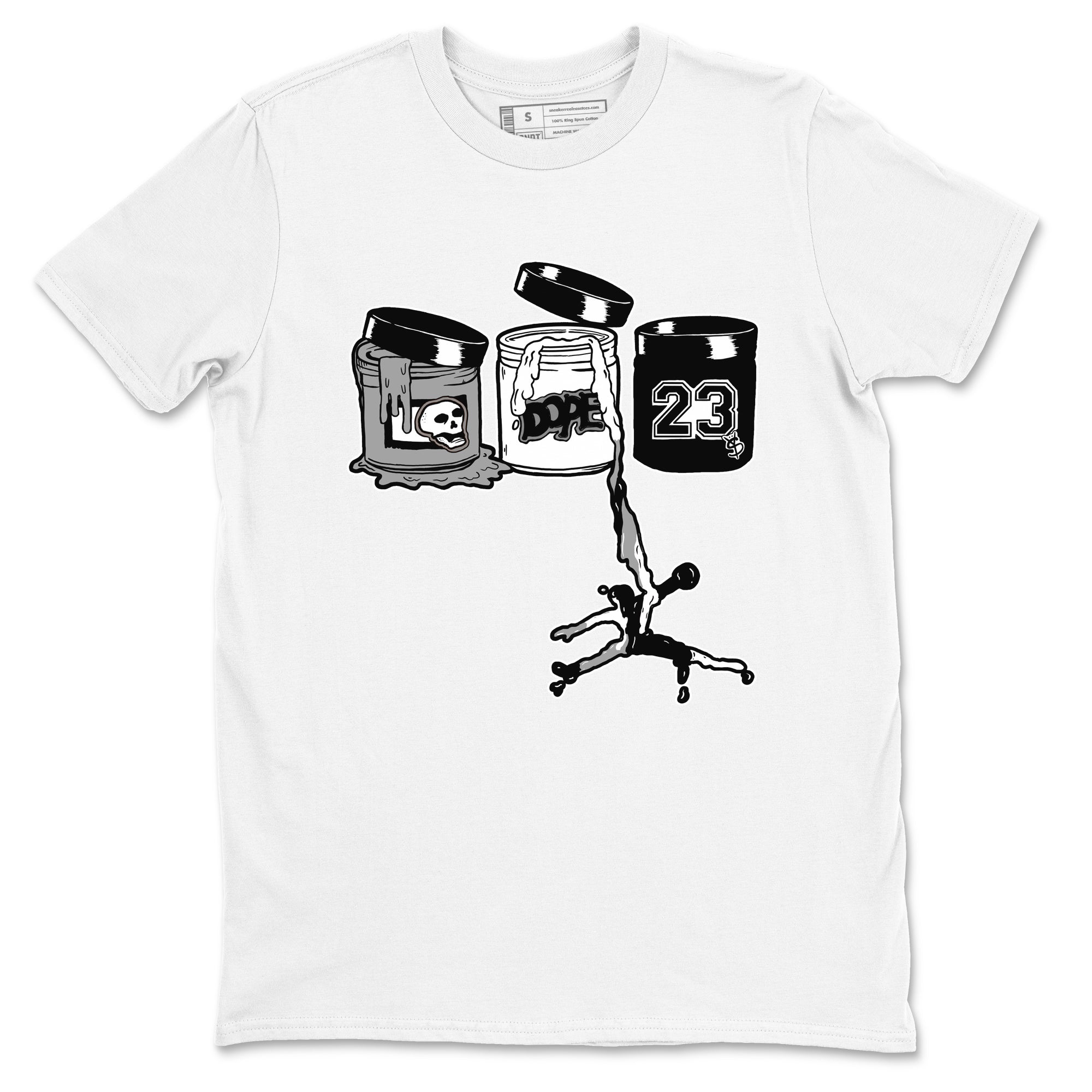 Jordan Paint snkmatch Tees - Air Jordan 5 White Black