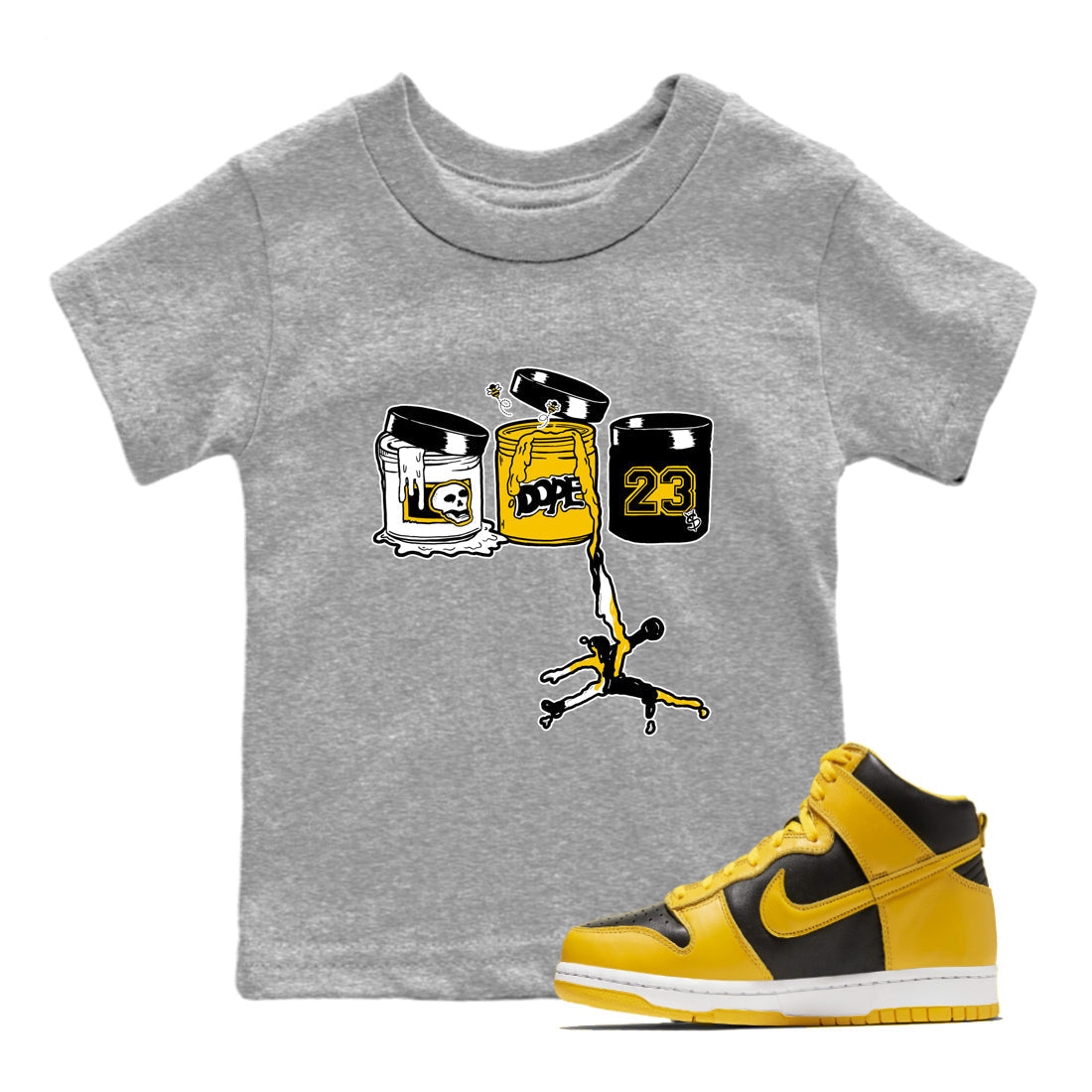 Jordan Paint snkmatch Tees Kids - Dunk High Pollen