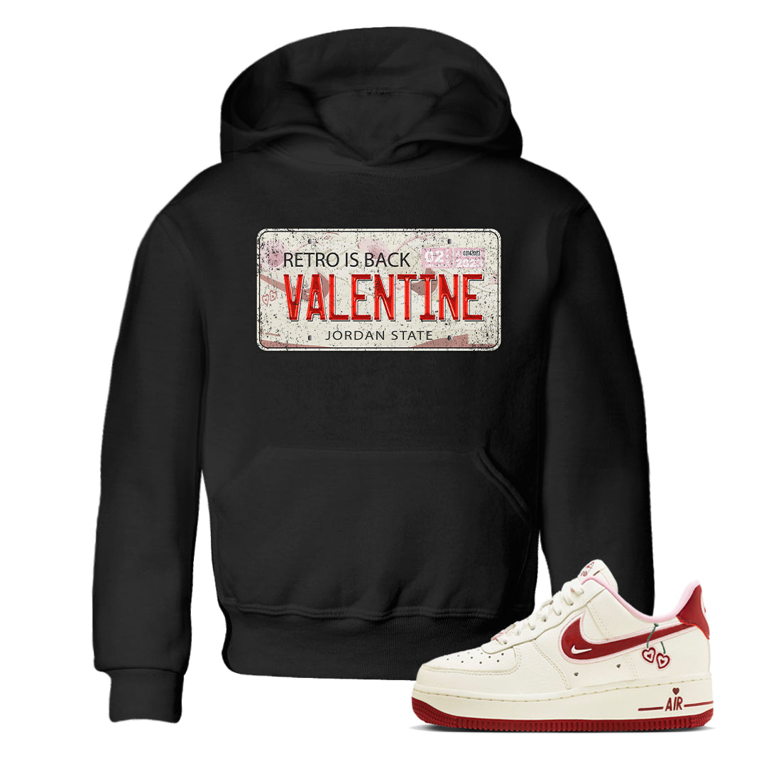 Jordan Plate Kids Tops - Air Force 1 Valentines Day
