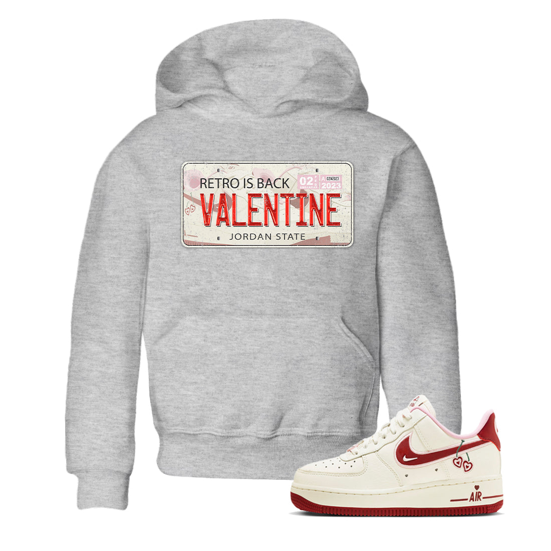 Jordan Plate Kids Tops - Air Force 1 Valentines Day