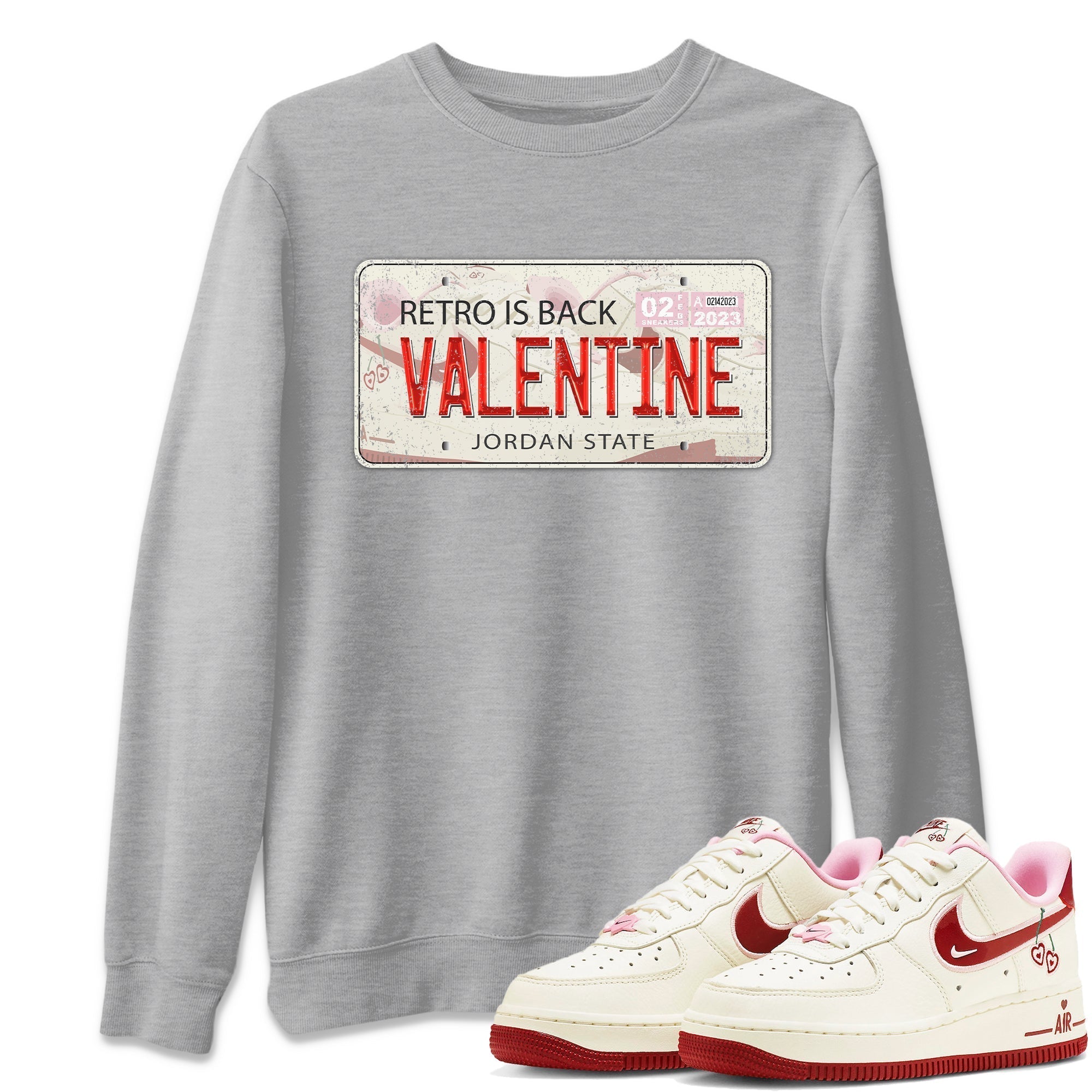 Jordan Plate Unisex Tops - Air Force 1 Valentines Day