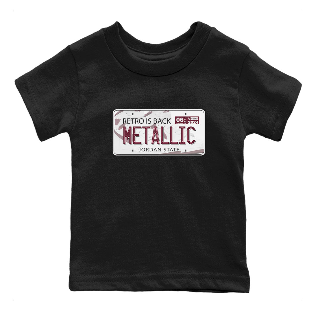 Jordan Plate snkmatch Tees Kids - Air Jordan 1 Metallic Burgundy