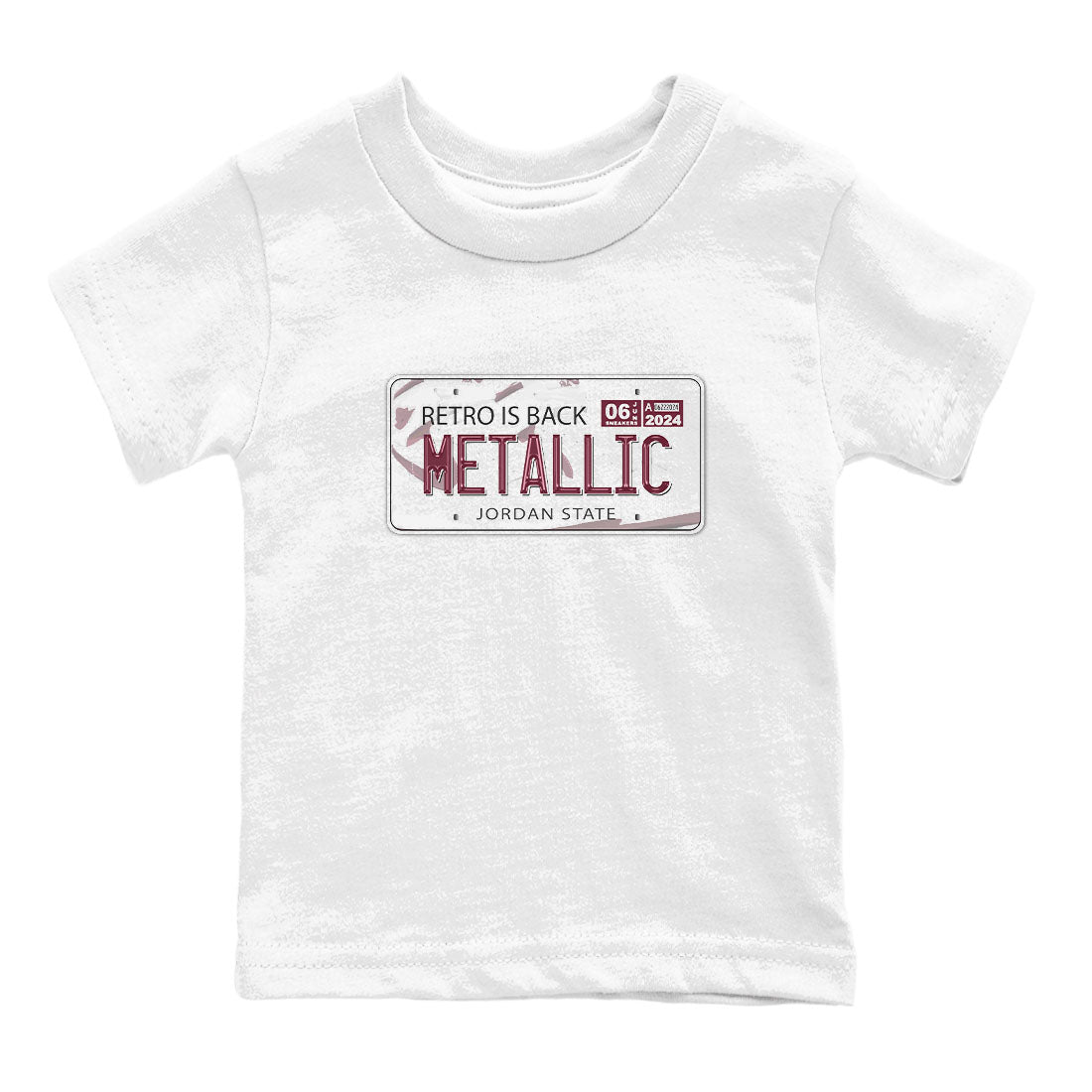 Jordan Plate snkmatch Tees Kids - Air Jordan 1 Metallic Burgundy