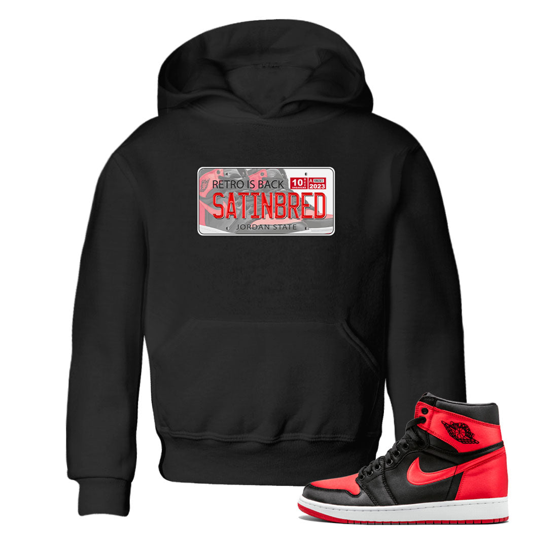 Jordan Plate snkmatch Tee Kids - Air Jordan 1 Satin Bred
