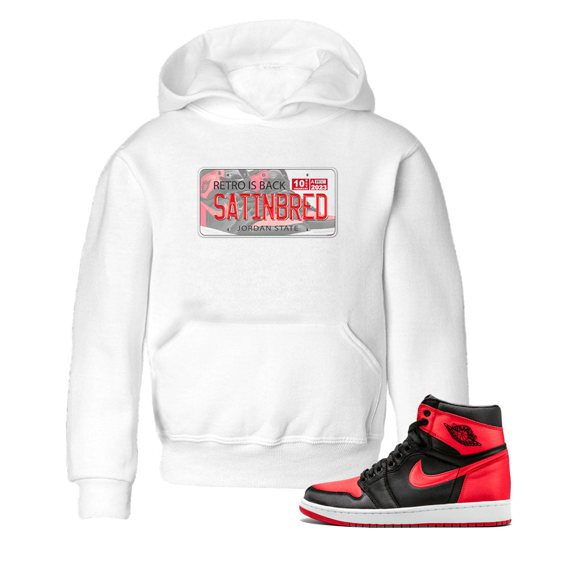 Jordan Plate snkmatch Tee Kids - Air Jordan 1 Satin Bred
