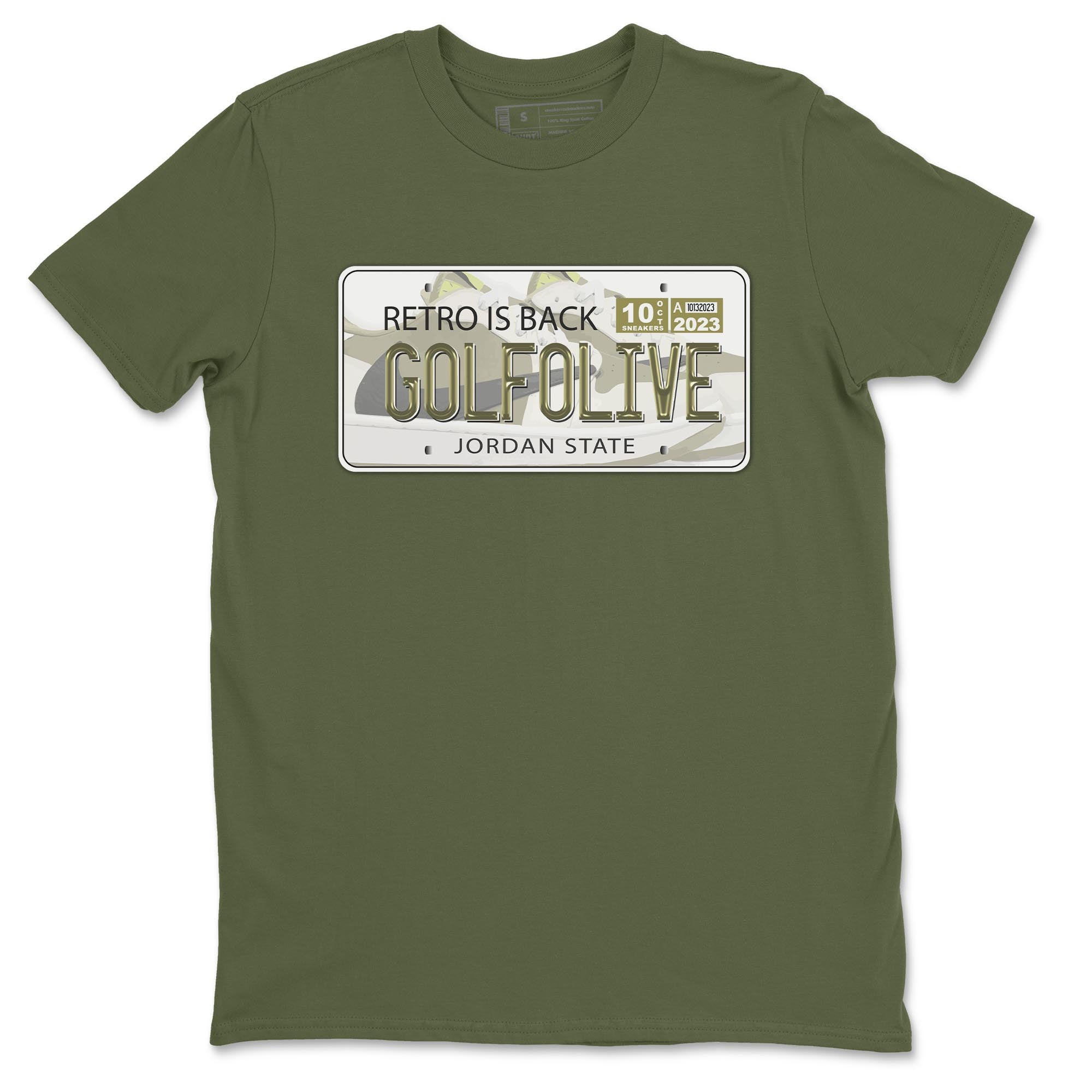 Jordan Plate snkmatch Tee - Air Jordan 1 Travis Scott Golf Olive