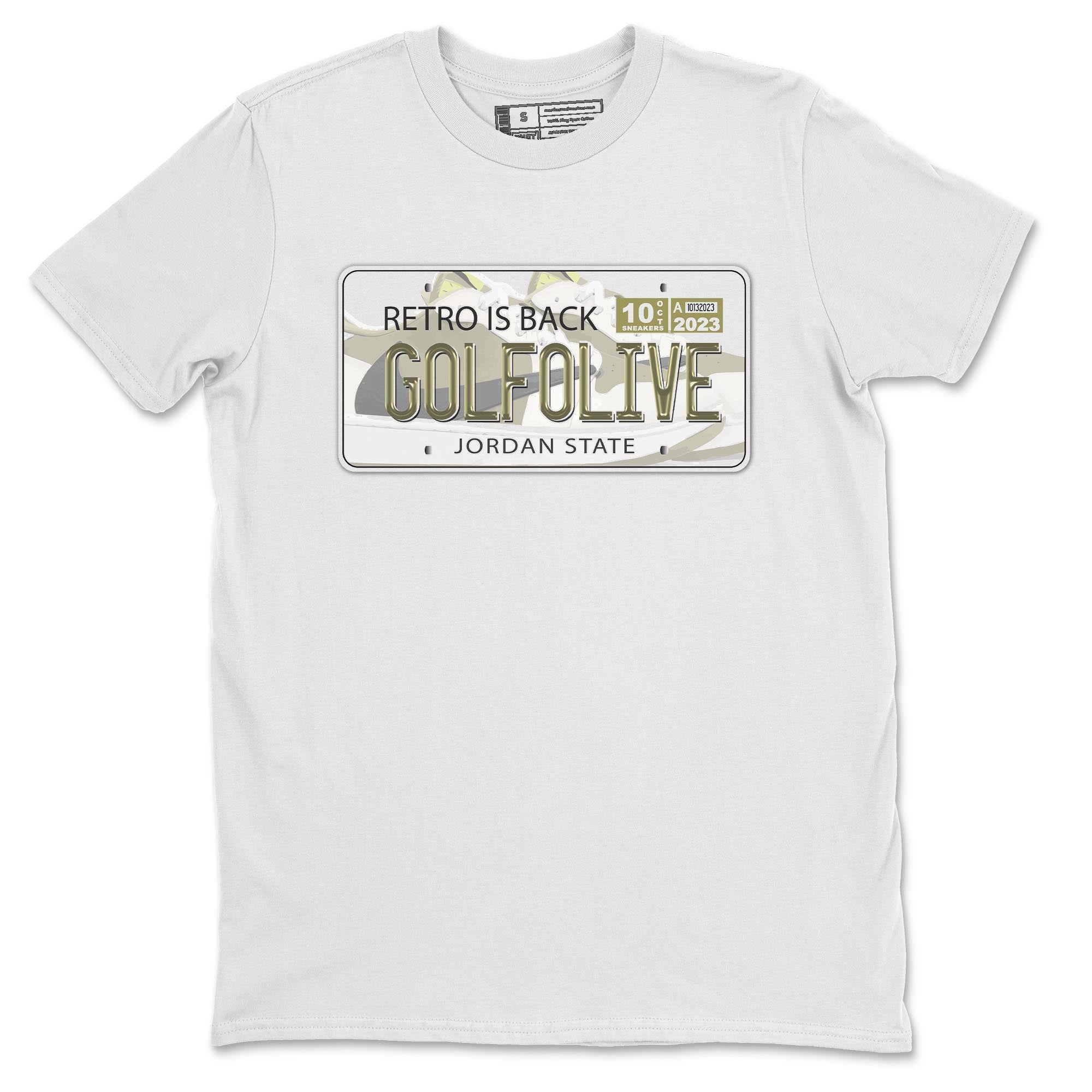 Jordan Plate snkmatch Tee - Air Jordan 1 Travis Scott Golf Olive