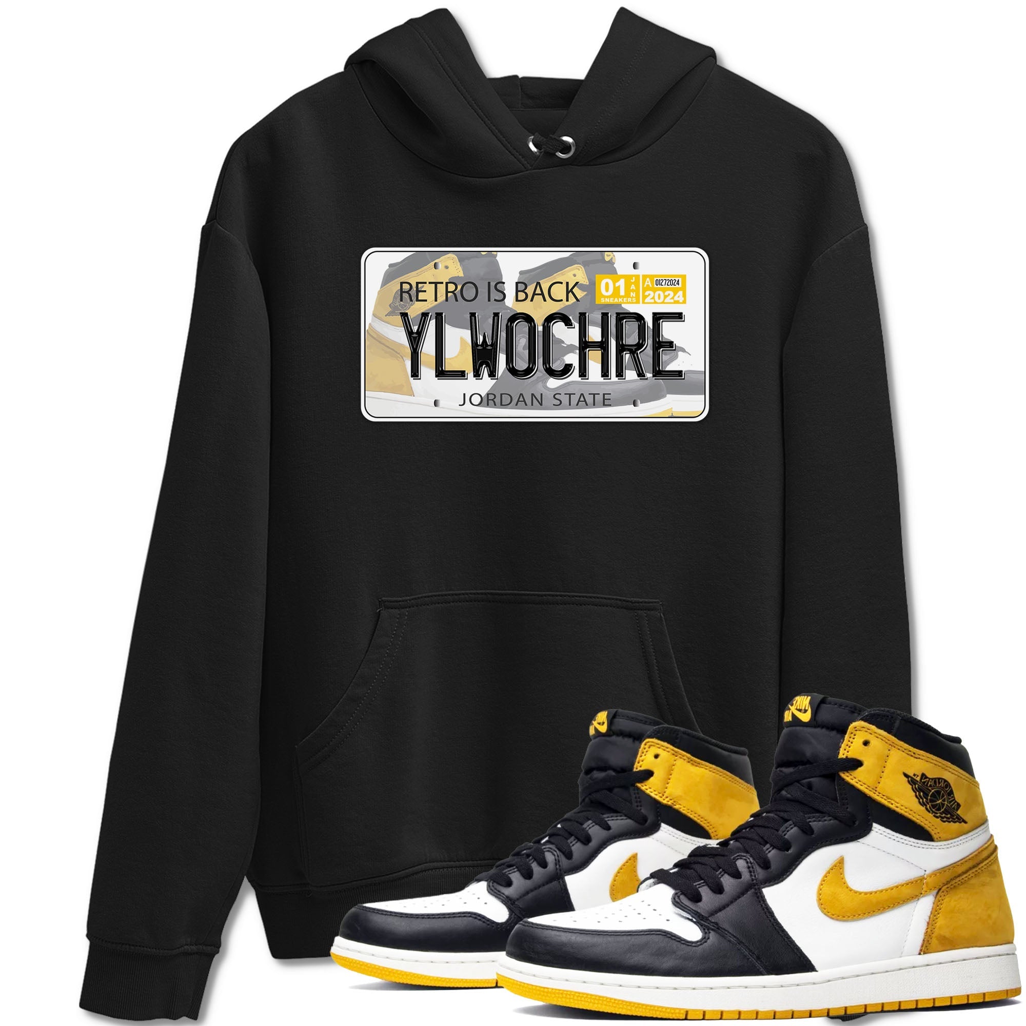 Jordan Plate snkmatch Tees - Air Jordan 1 Yellow Ochre