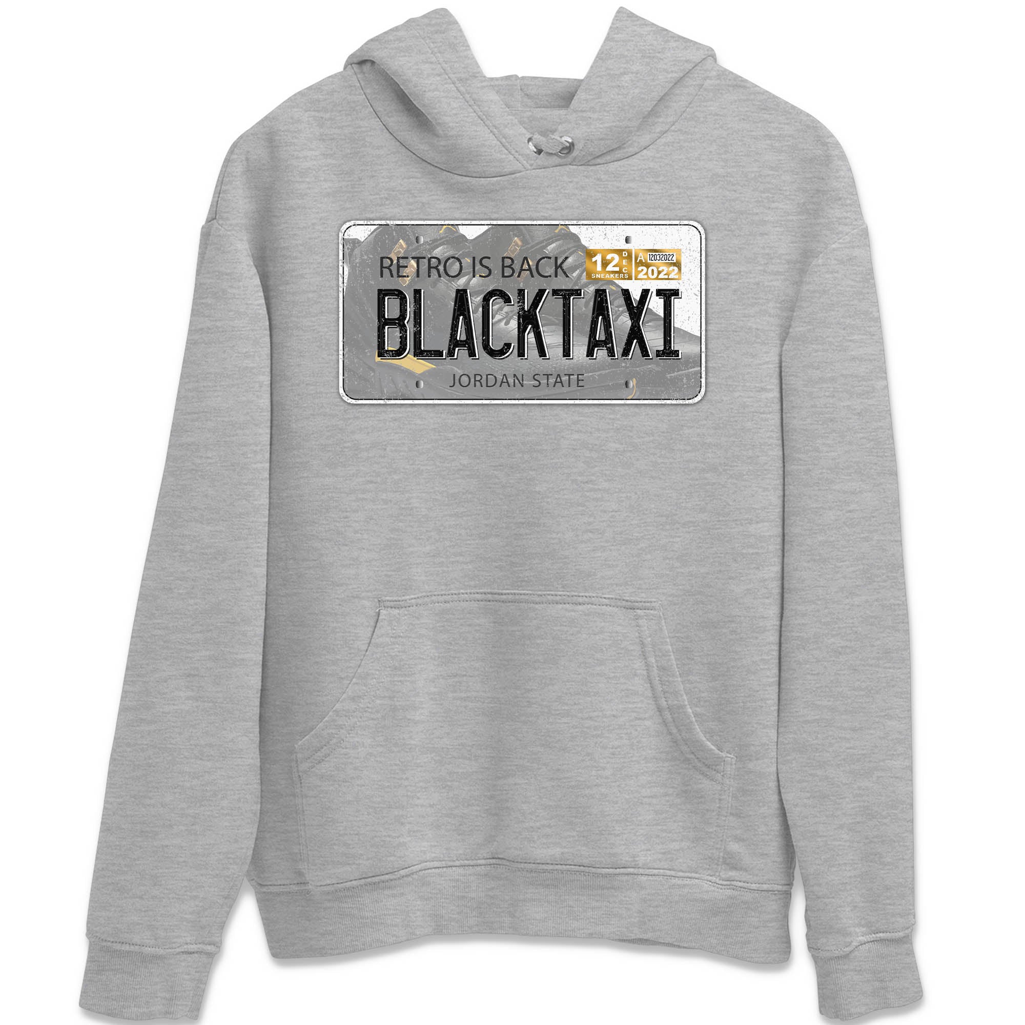 Jordan Plate Unisex Tops - Air Jordan 12 Black Taxi