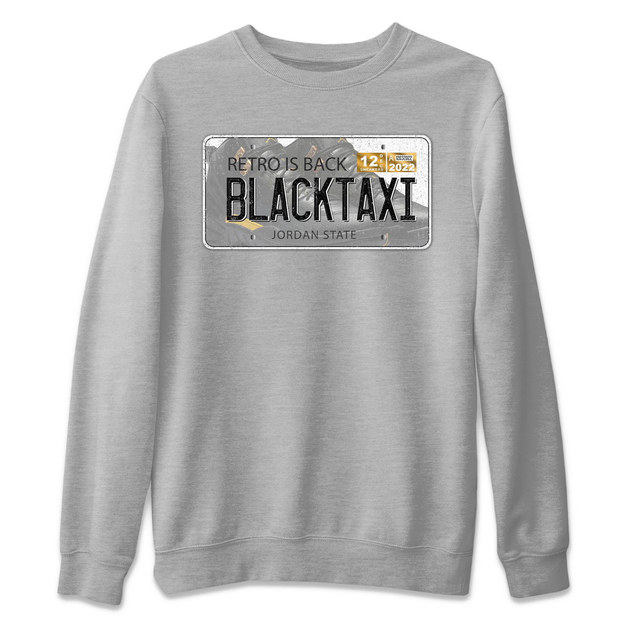 Jordan Plate Unisex Tops - Air Jordan 12 Black Taxi