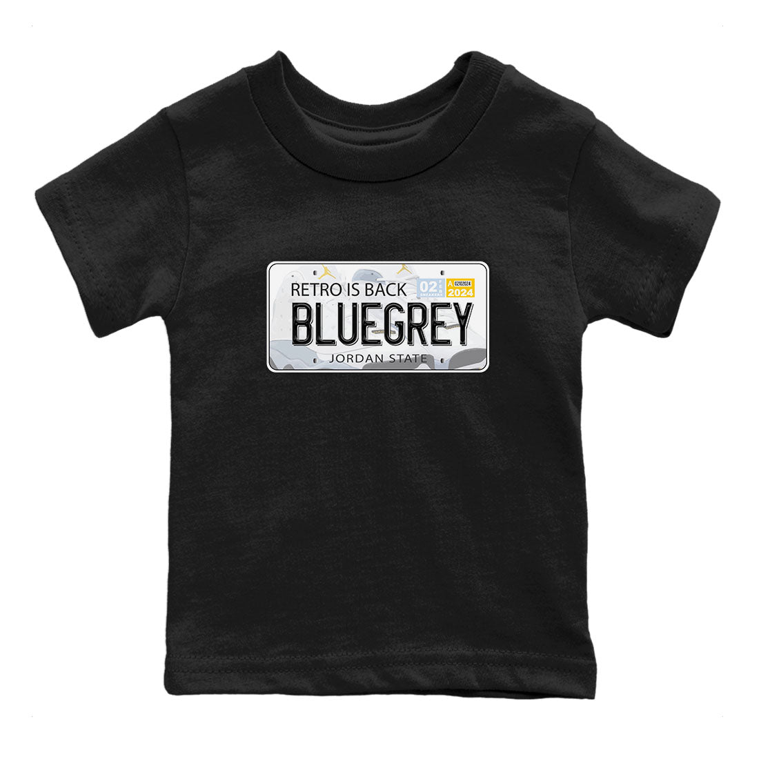 Jordan Plate snkmatch Tees Kids - Air Jordan 13 Blue Grey