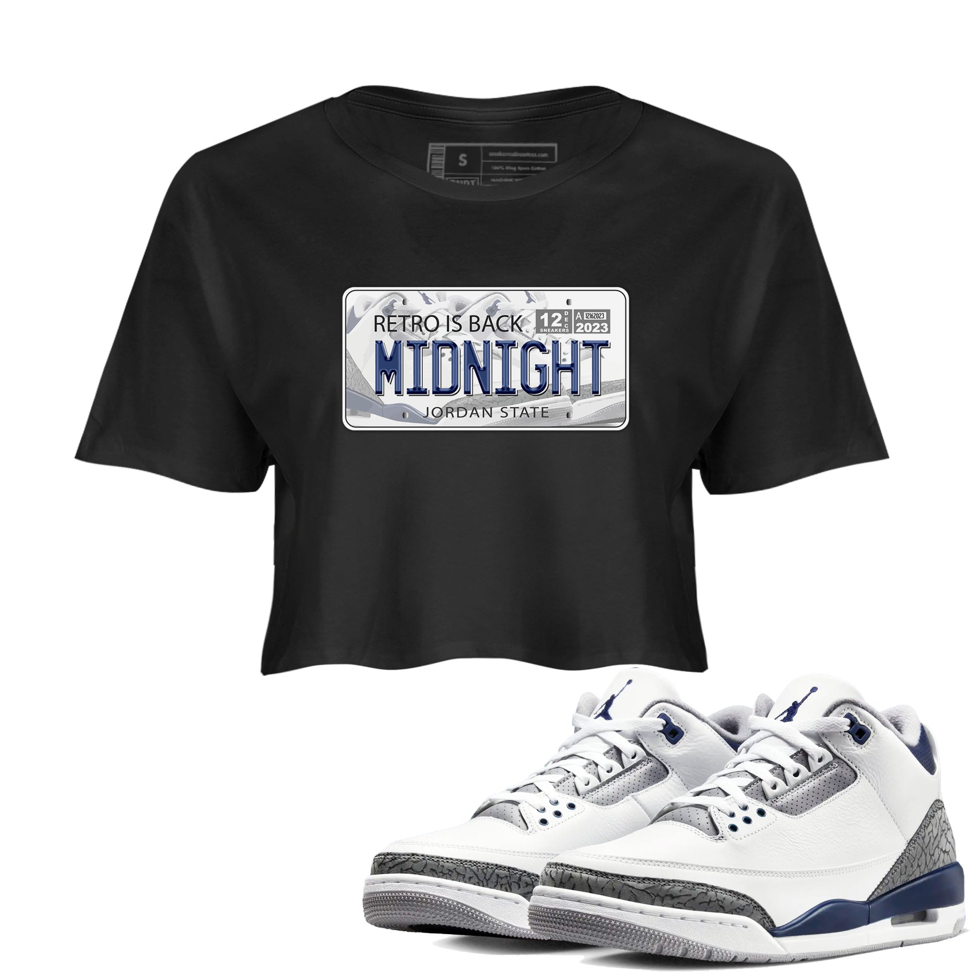 Jordan Plate snkmatch Women's Top - Air Jordan 3 Midnight Navy 2023