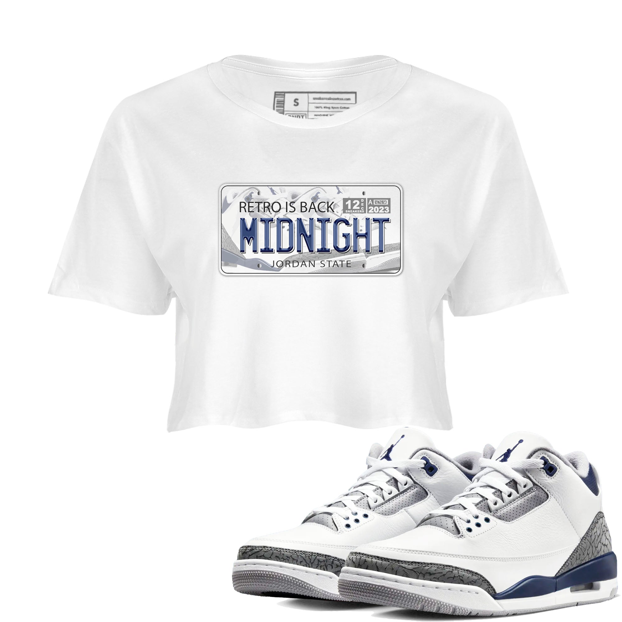 Jordan Plate snkmatch Women's Top - Air Jordan 3 Midnight Navy 2023