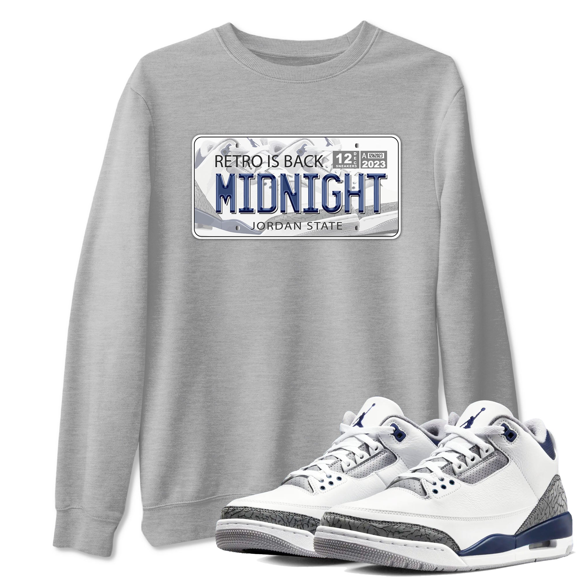 Jordan Plate snkmatch Tees - Air Jordan 3 Midnight Navy 2023