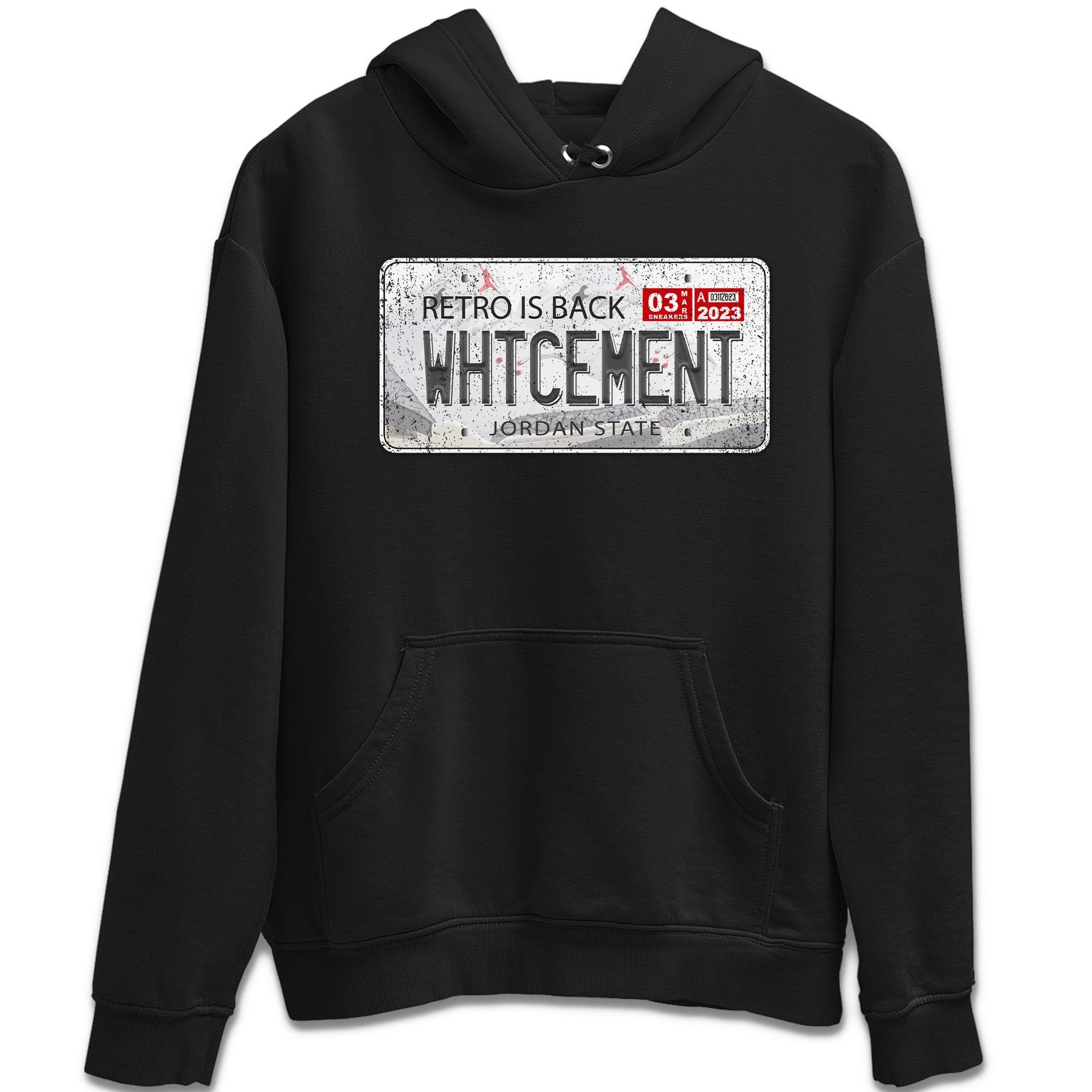 Jordan Plate Unisex Tops - Air Jordan 3 White Cement