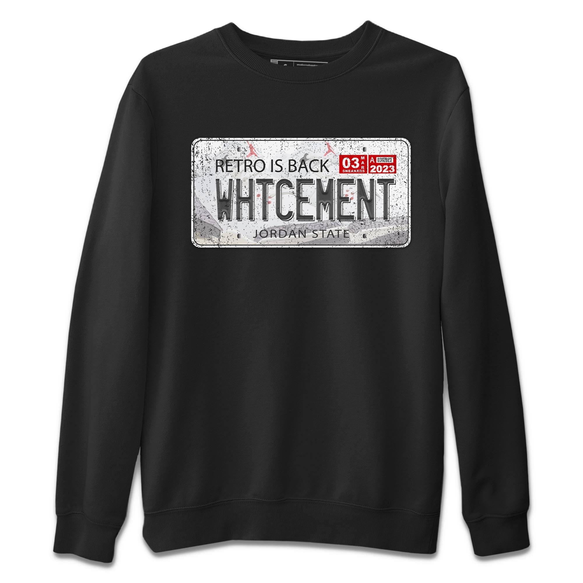 Jordan Plate Unisex Tops - Air Jordan 3 White Cement