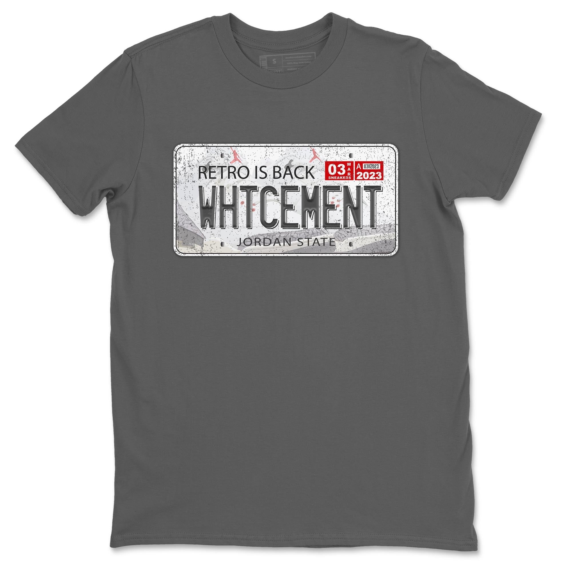 Jordan Plate Unisex Tops - Air Jordan 3 White Cement